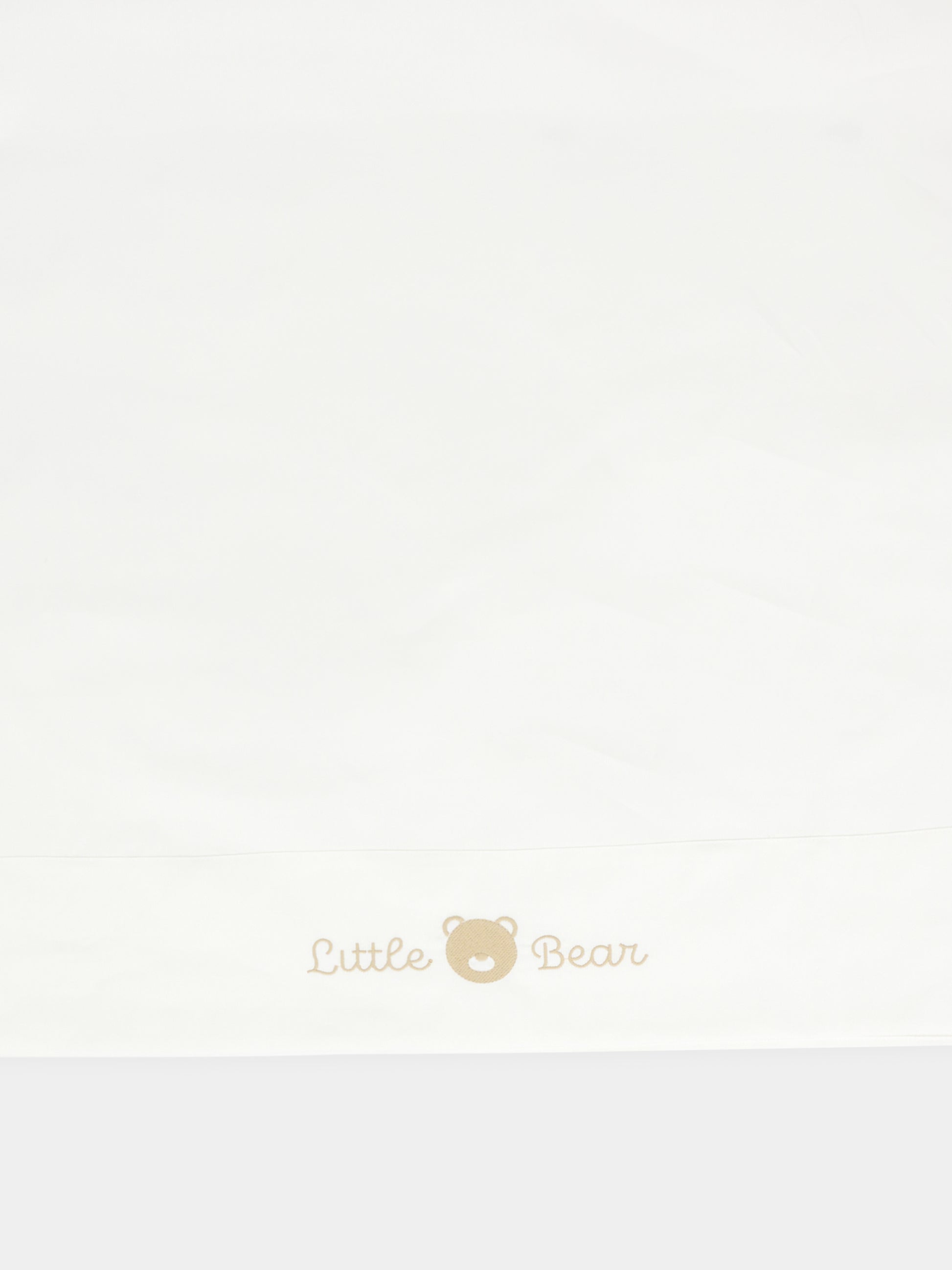 Set lenzuola bianco per neonati con orsetto e logo,Little Bear,2044 LATTE/TORTORA