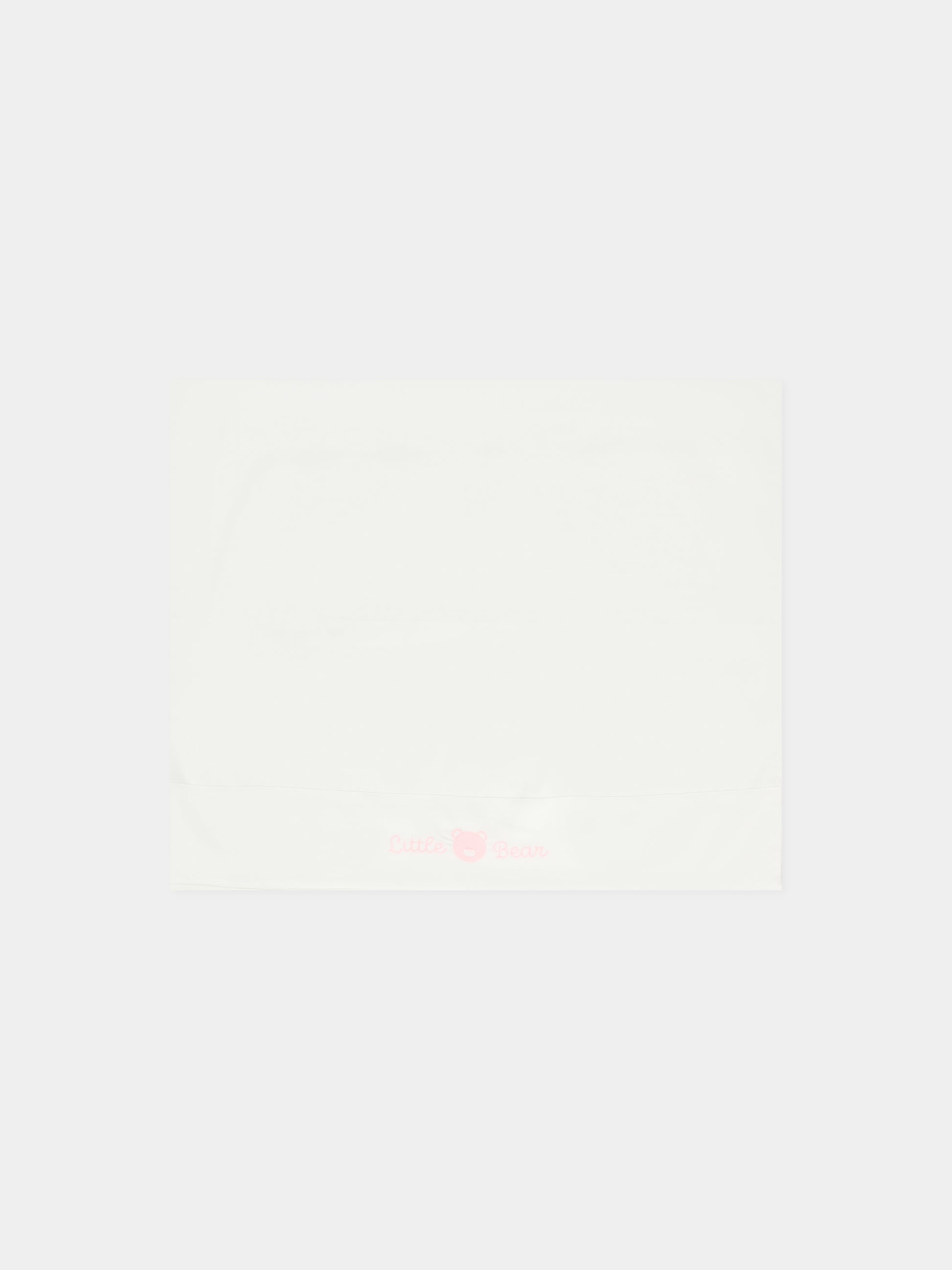 Set lenzuola bianco per neonata con orsetto e logo,Little Bear,2044 LATTE/ROSA