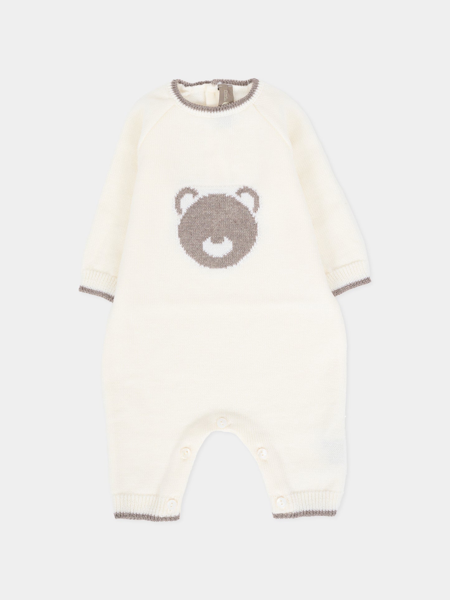 Tutina avorio per neonati con orso,Little Bear,2110 LATTE/TORTORA