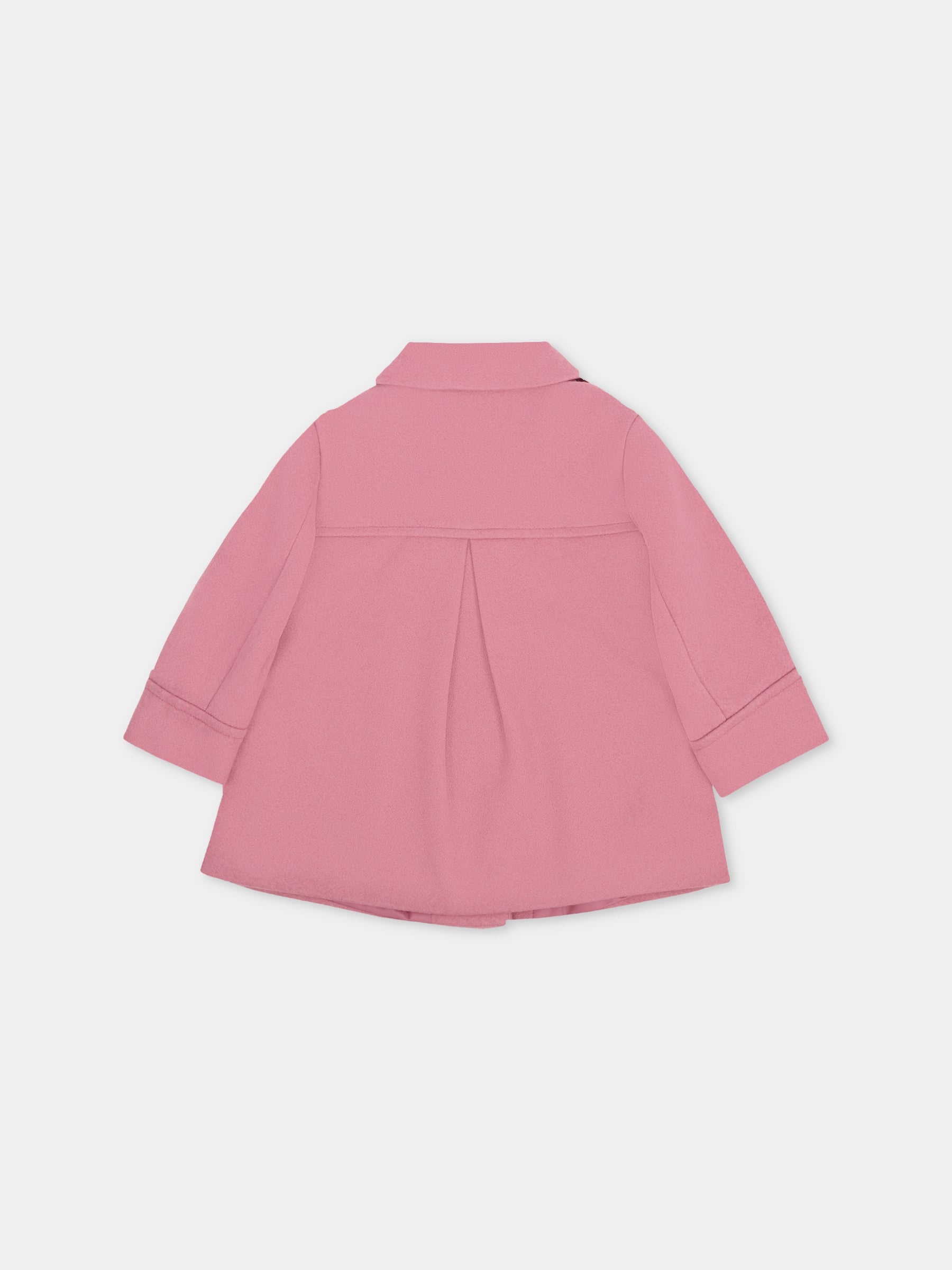 Cappotto rosa per neonata con patch logato,Mayoral,2433 025