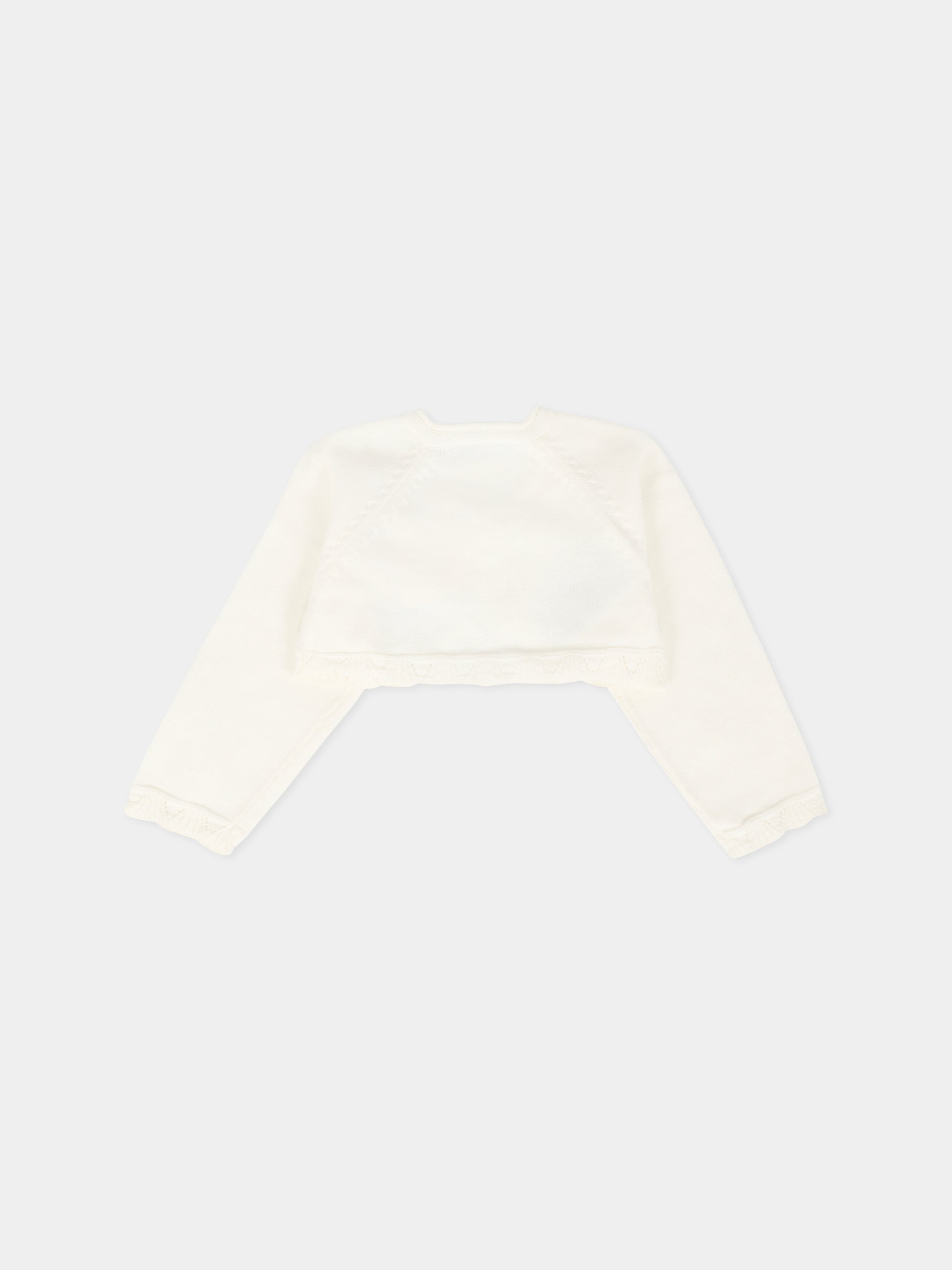 Cardigan avorio per neonata,Mayoral,308 073