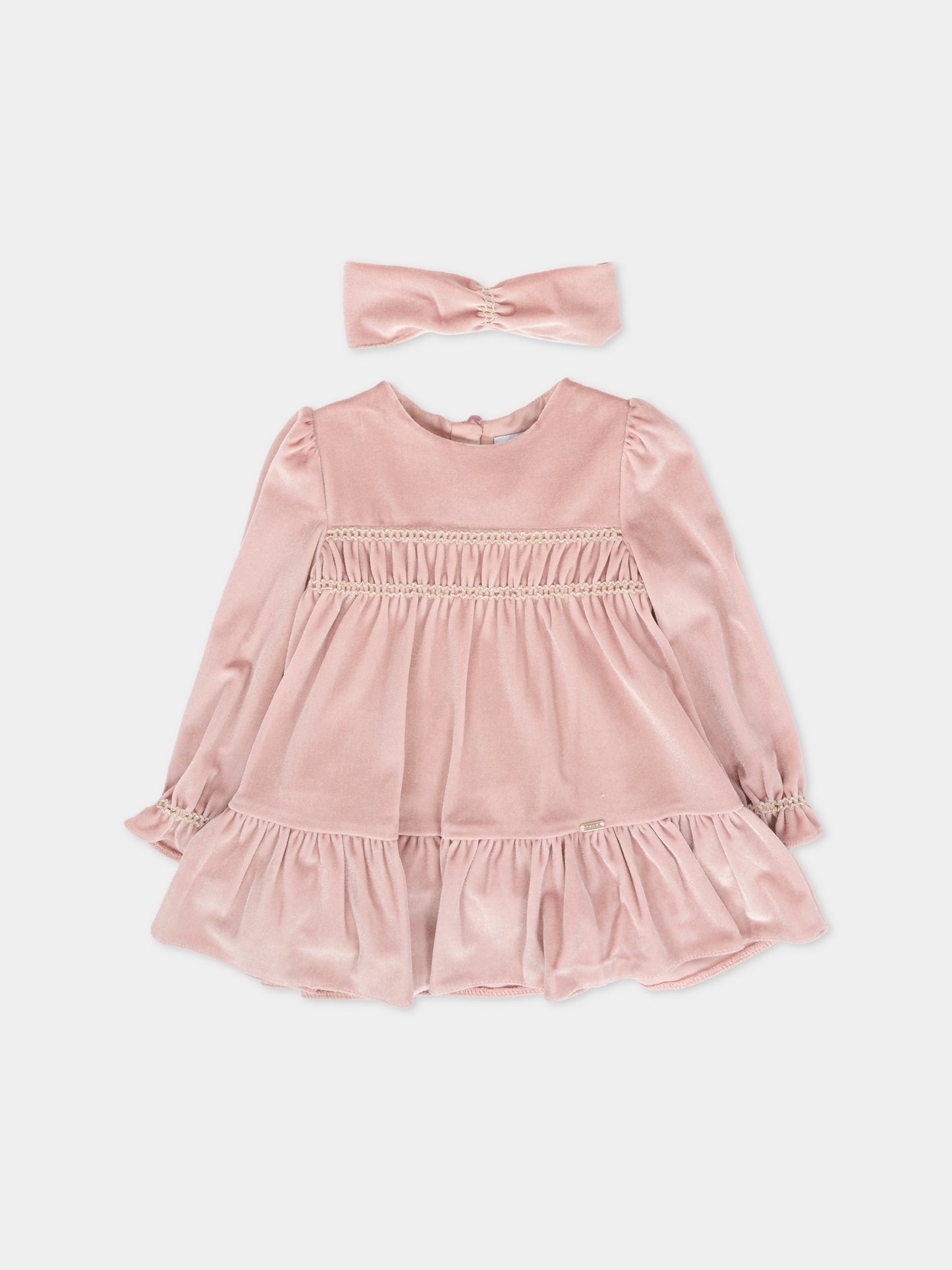 Vestito rosa per neonata con logo,Mayoral,2904 074