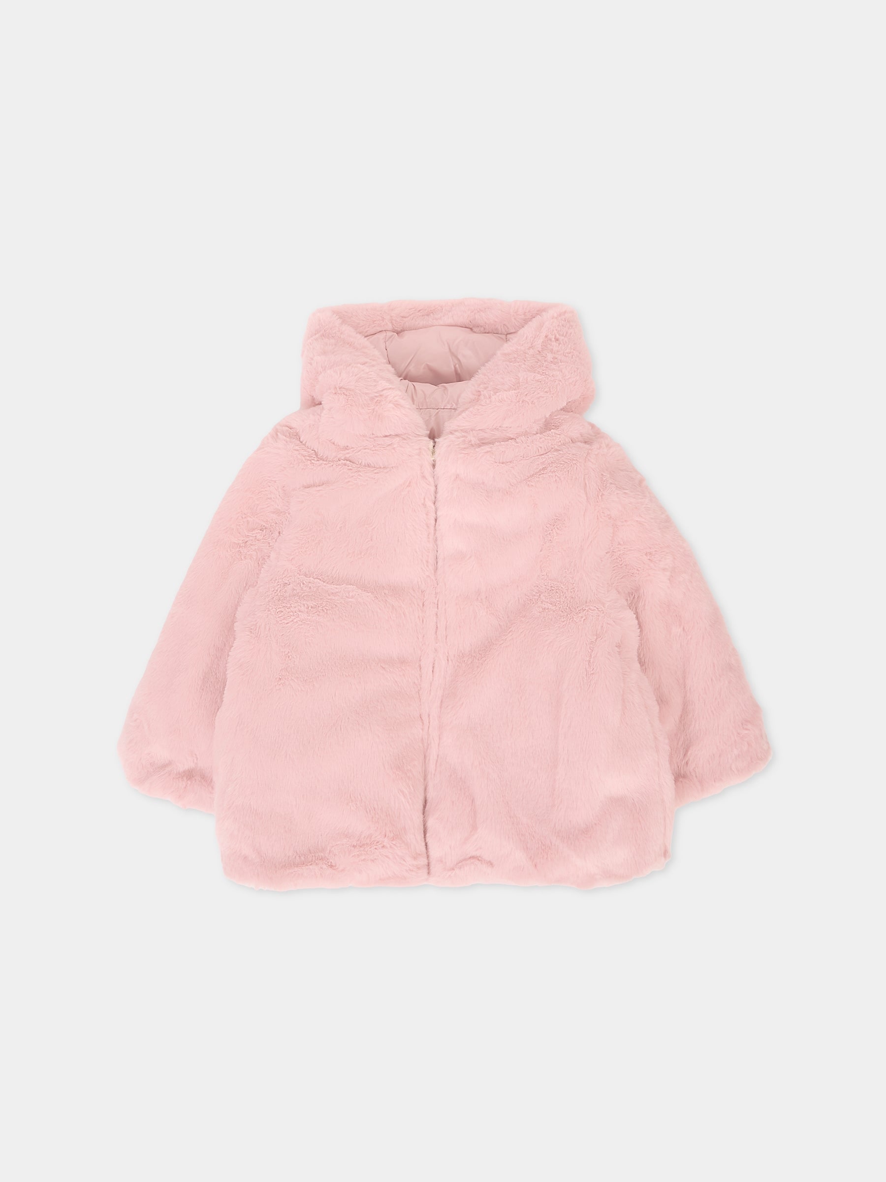 Piumino rosa per neonata con fiocco,Mayoral,2435 081