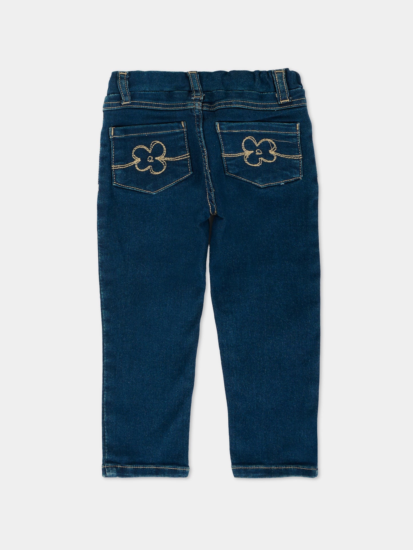 Jeans denim per neonata con ricami,Mayoral,576 094