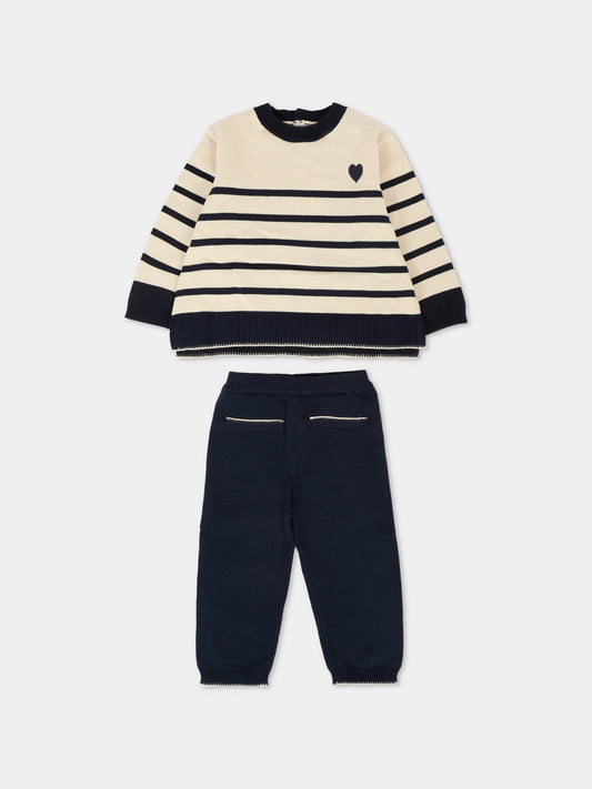 Completo blu per neonata con cuore,Mayoral,2595 078