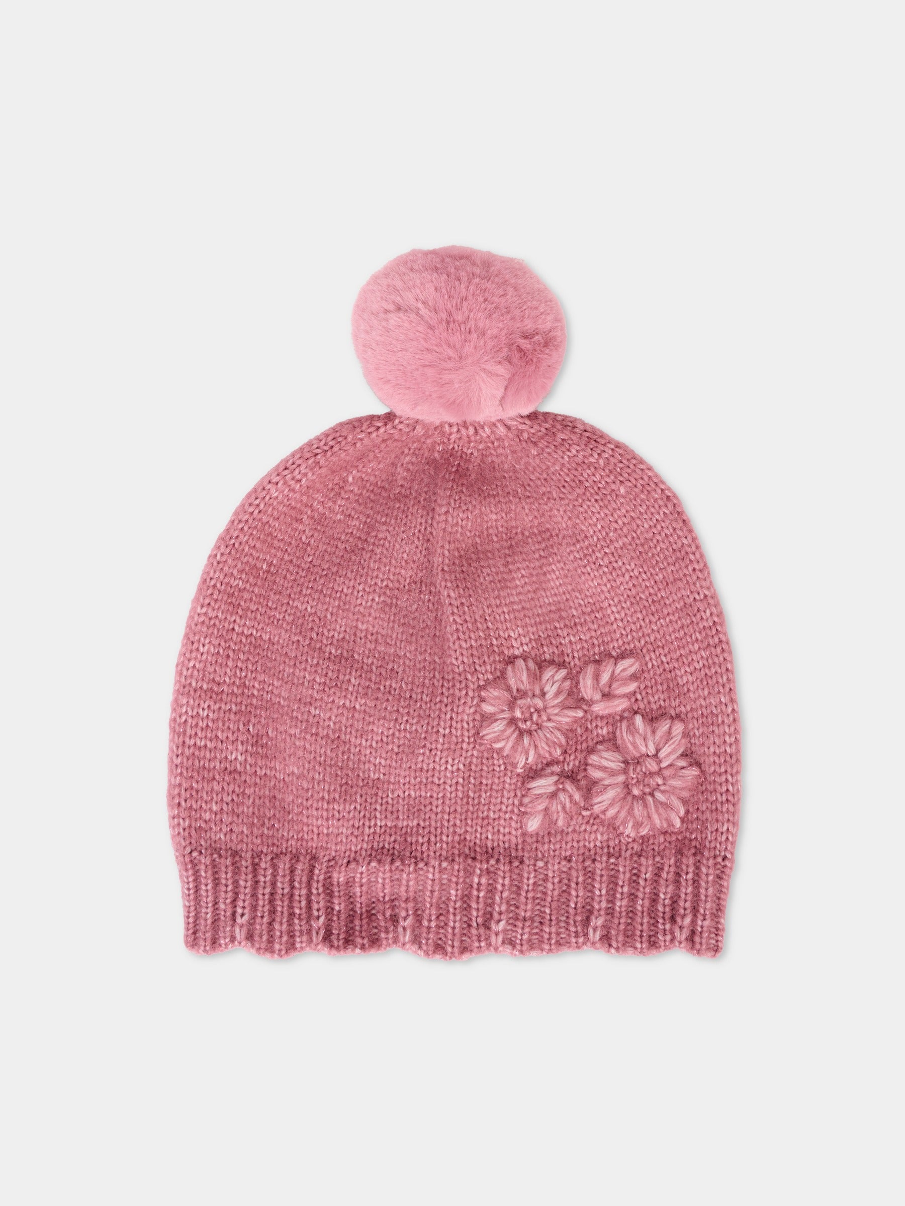 Set accessori fucsia per neonata con pompon,Mayoral,10019 049