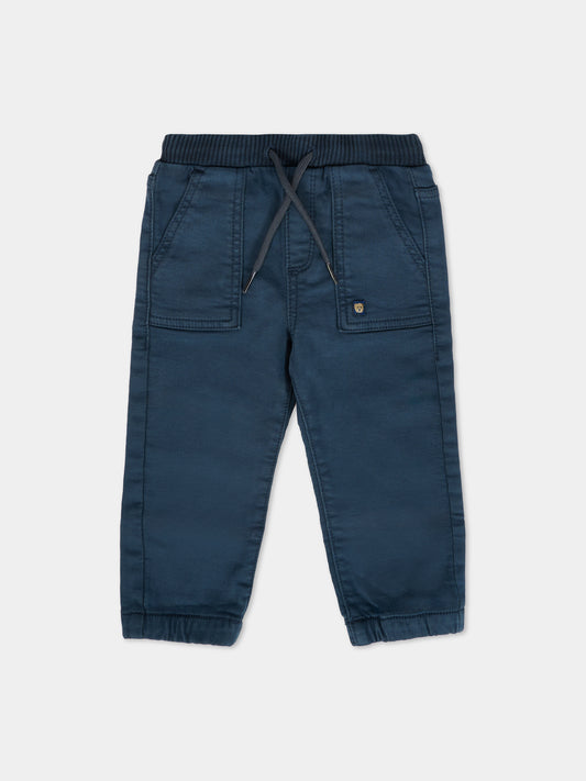 Pantaloni blu per neonato con patch,Mayoral,2503 074