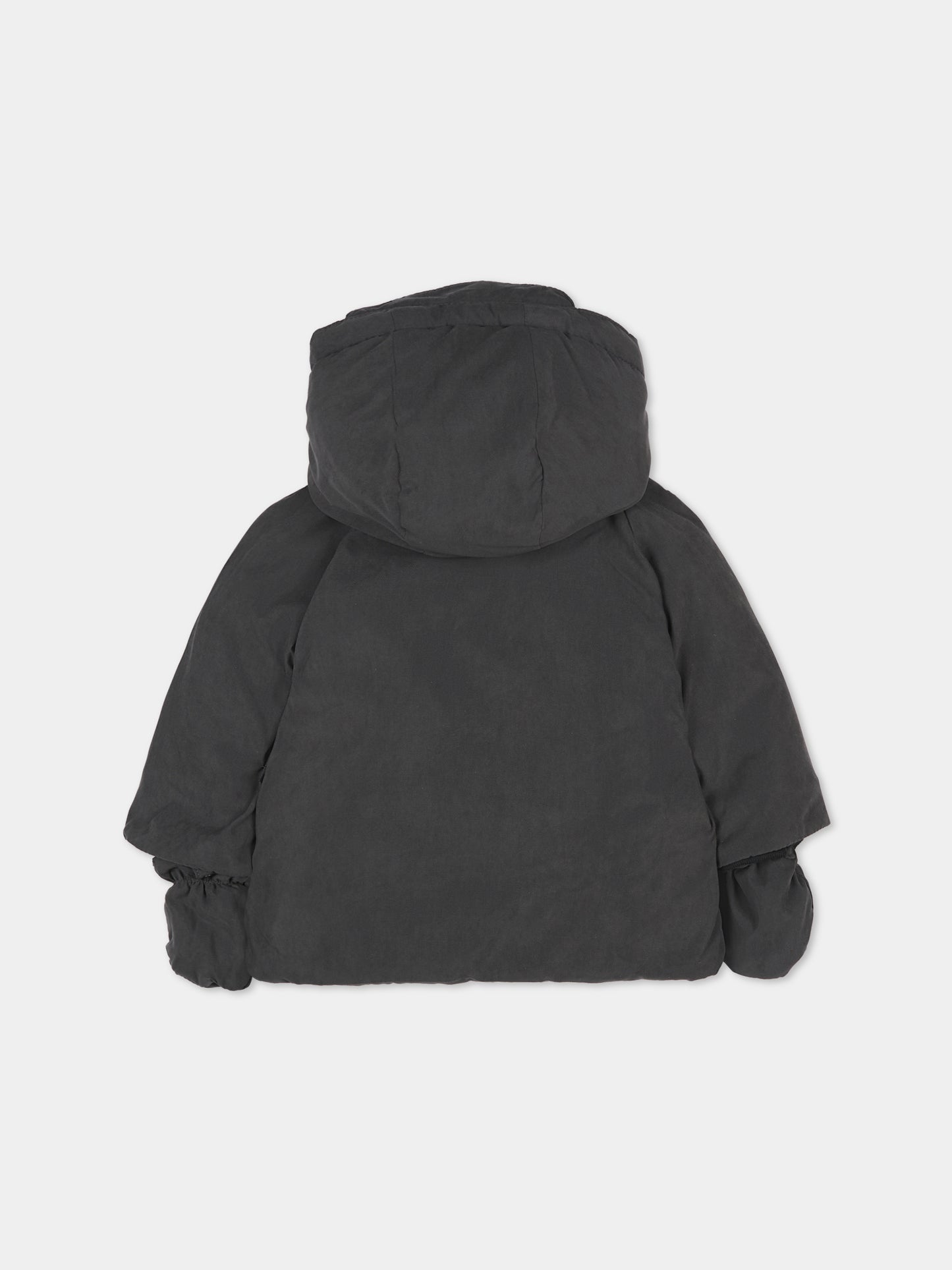 Piumino grigio per neonato con logo,Mayoral,2421 044