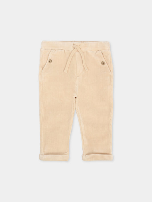 Pantaloni beige per neonato con bottoni,Mayoral,2510 011