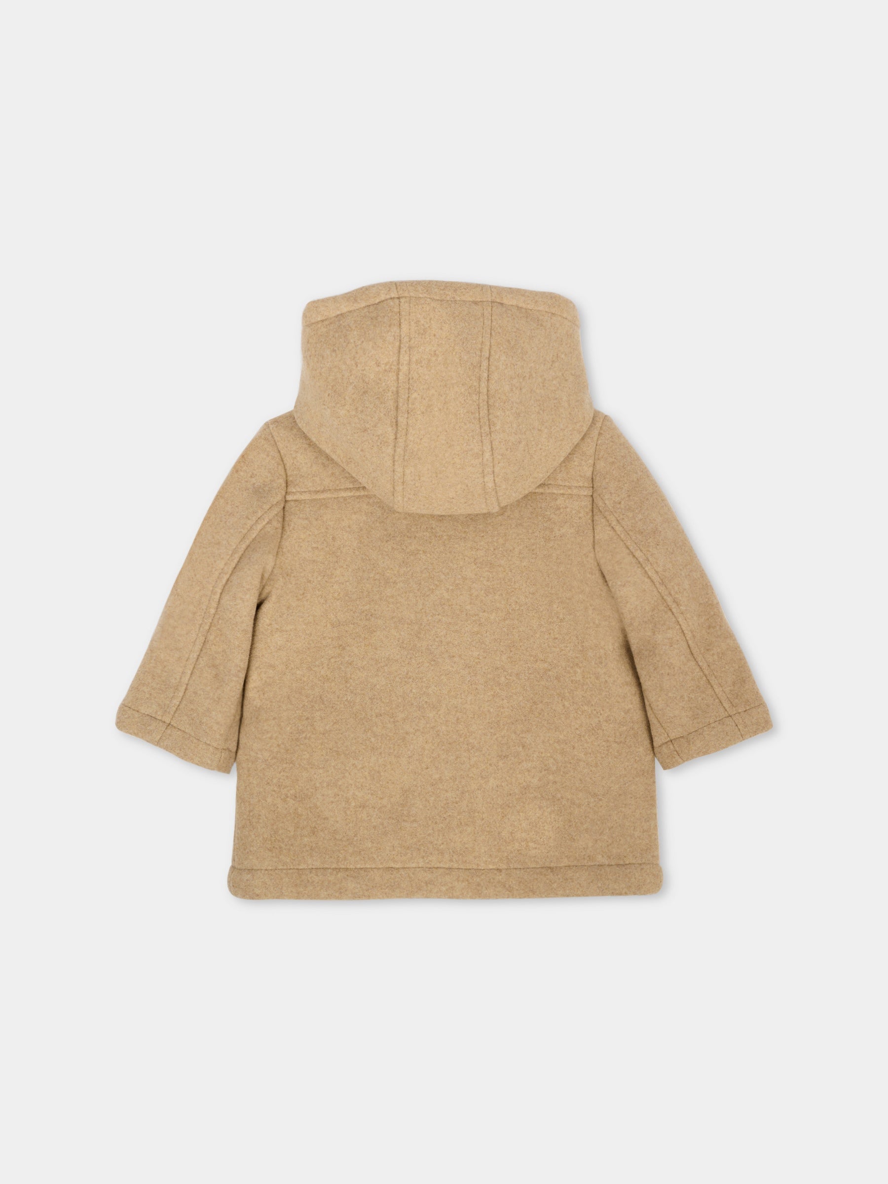 Cappotto Montgomery beige per neonato con logo,Mayoral,2425 055