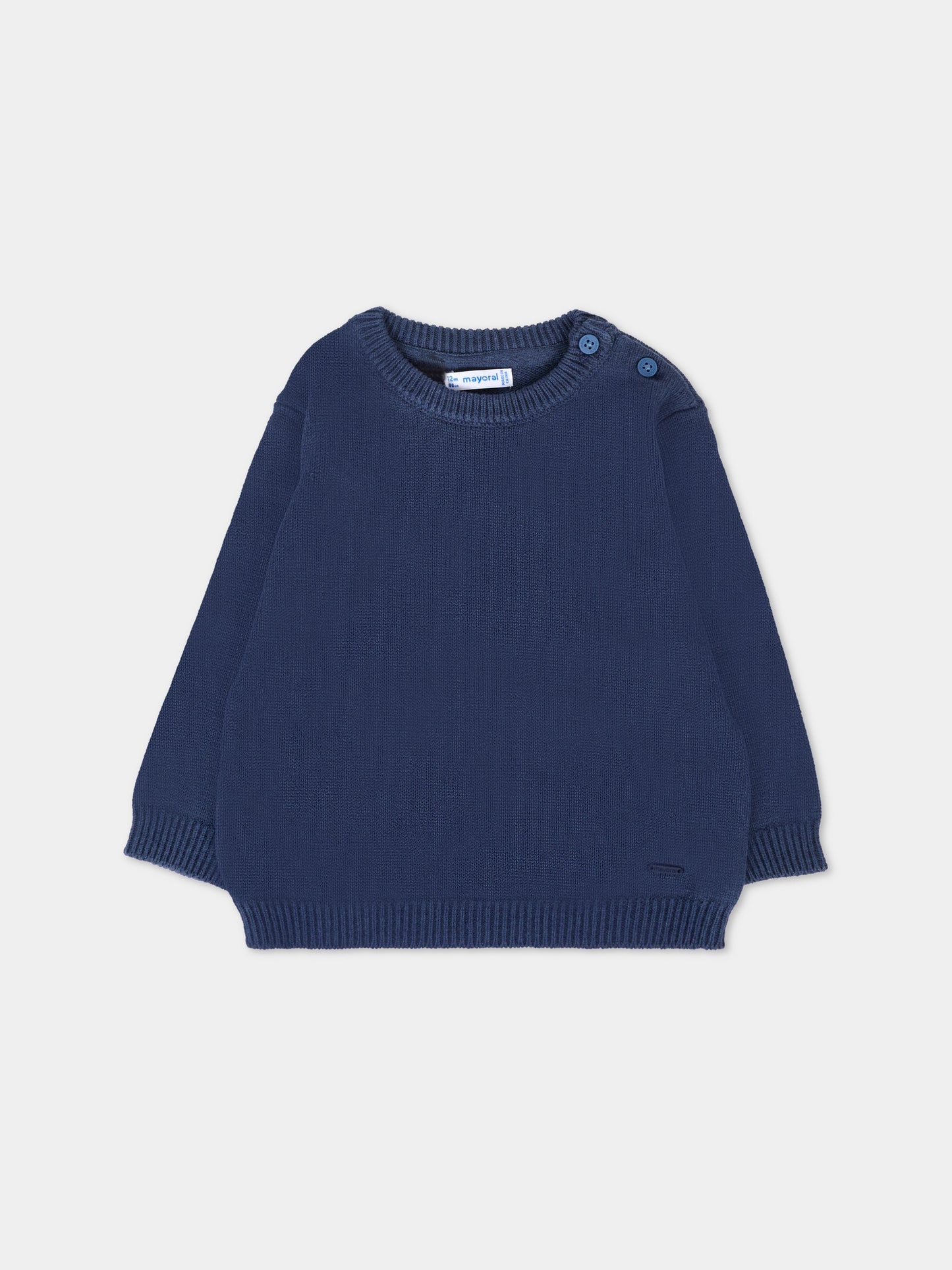 Maglione blu per neonato con logo,Mayoral,351 048