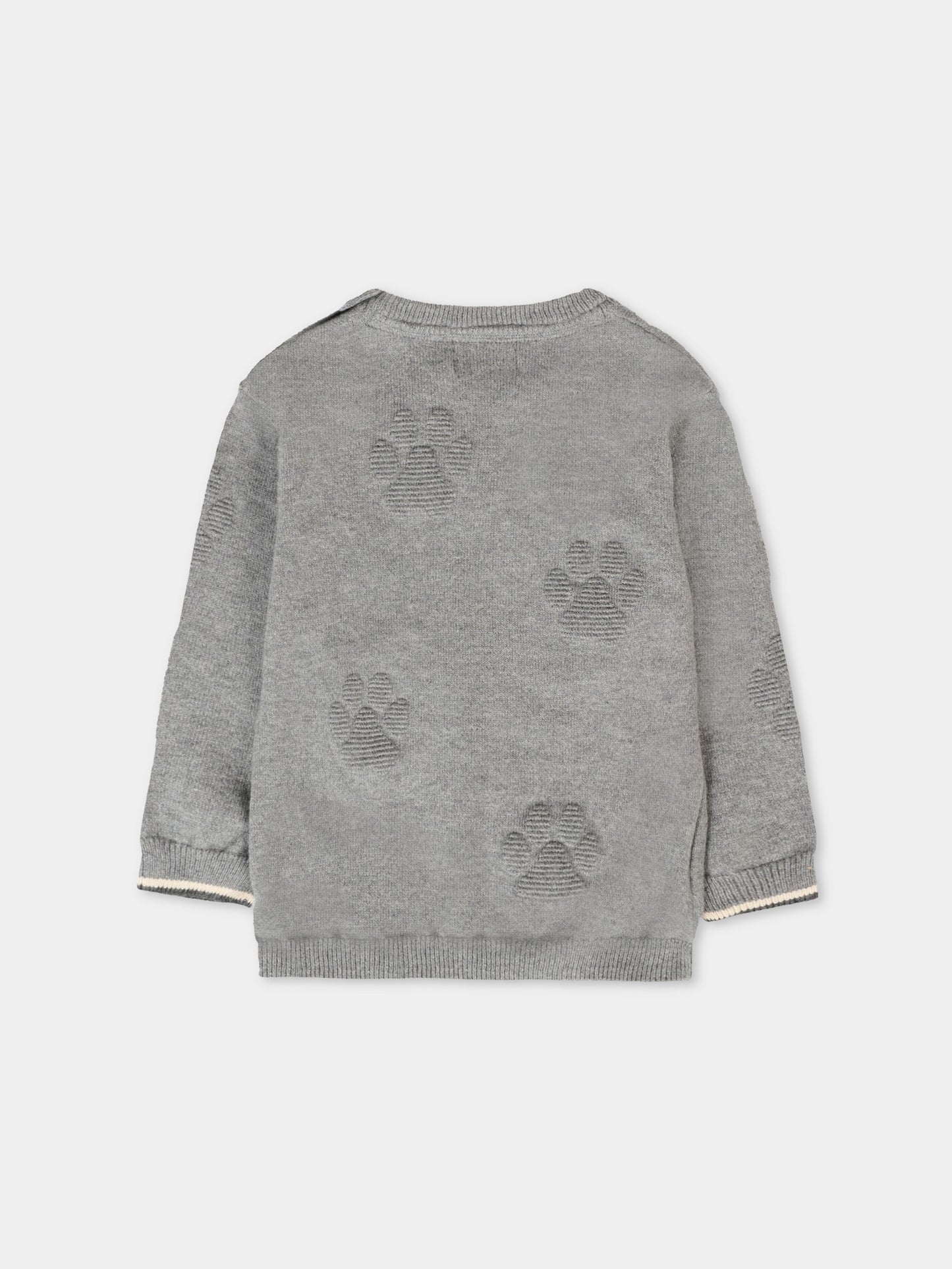 Maglione grigio per neonato con ricamo,Mayoral,2347 071