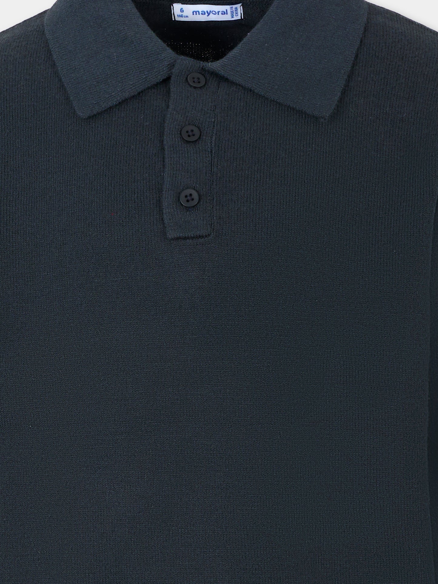 Polo blu per bambino con logo,Mayoral,4122 027