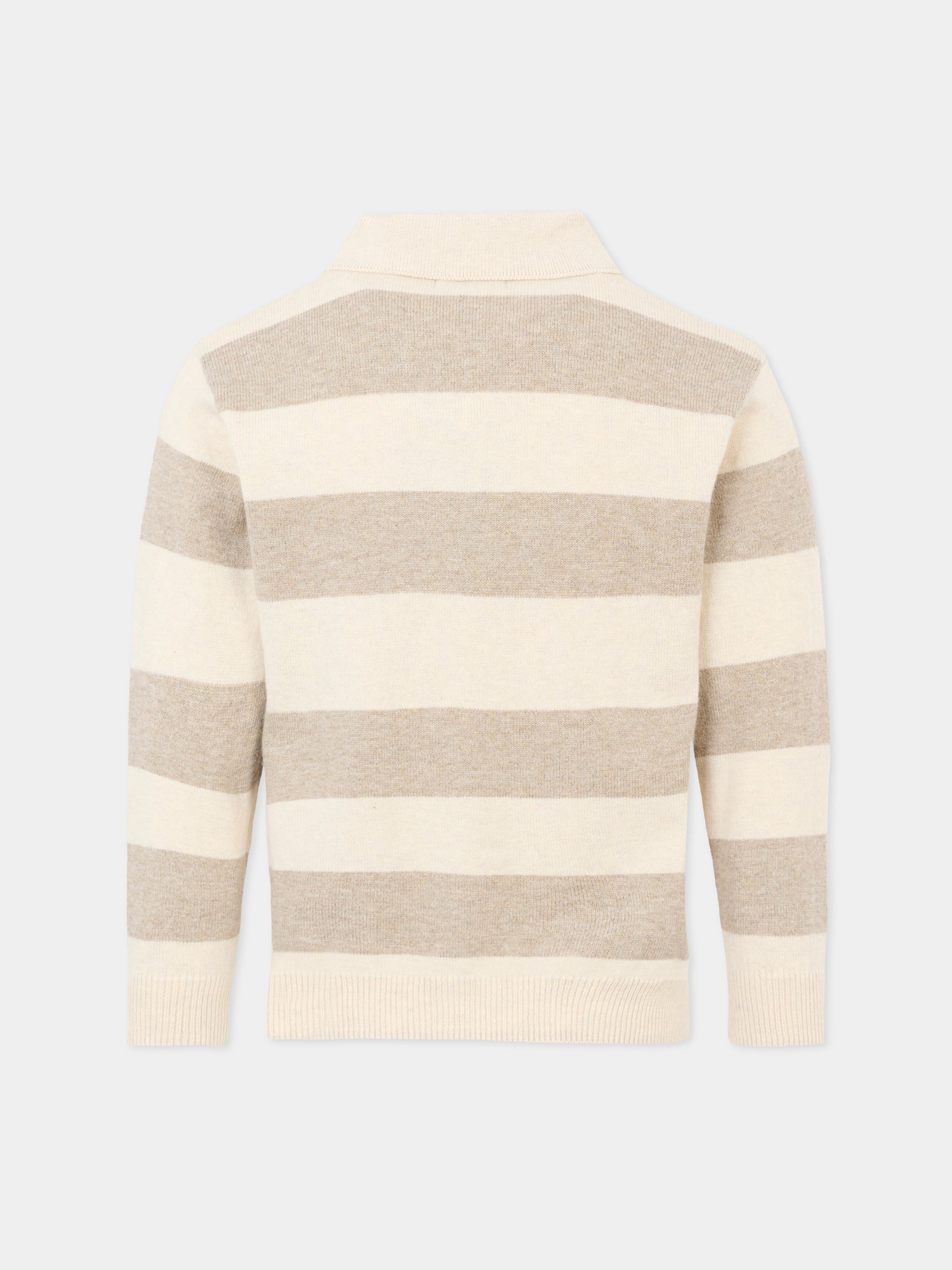 Polo beige per bambino con logo,Mayoral,4122 024