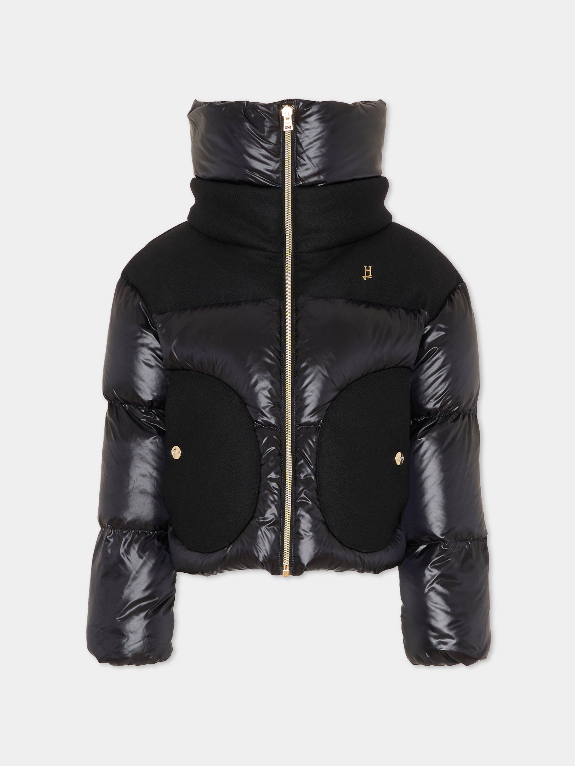 Piumino nero per bambina,Herno Kids,PI000190G 12017Z 9300