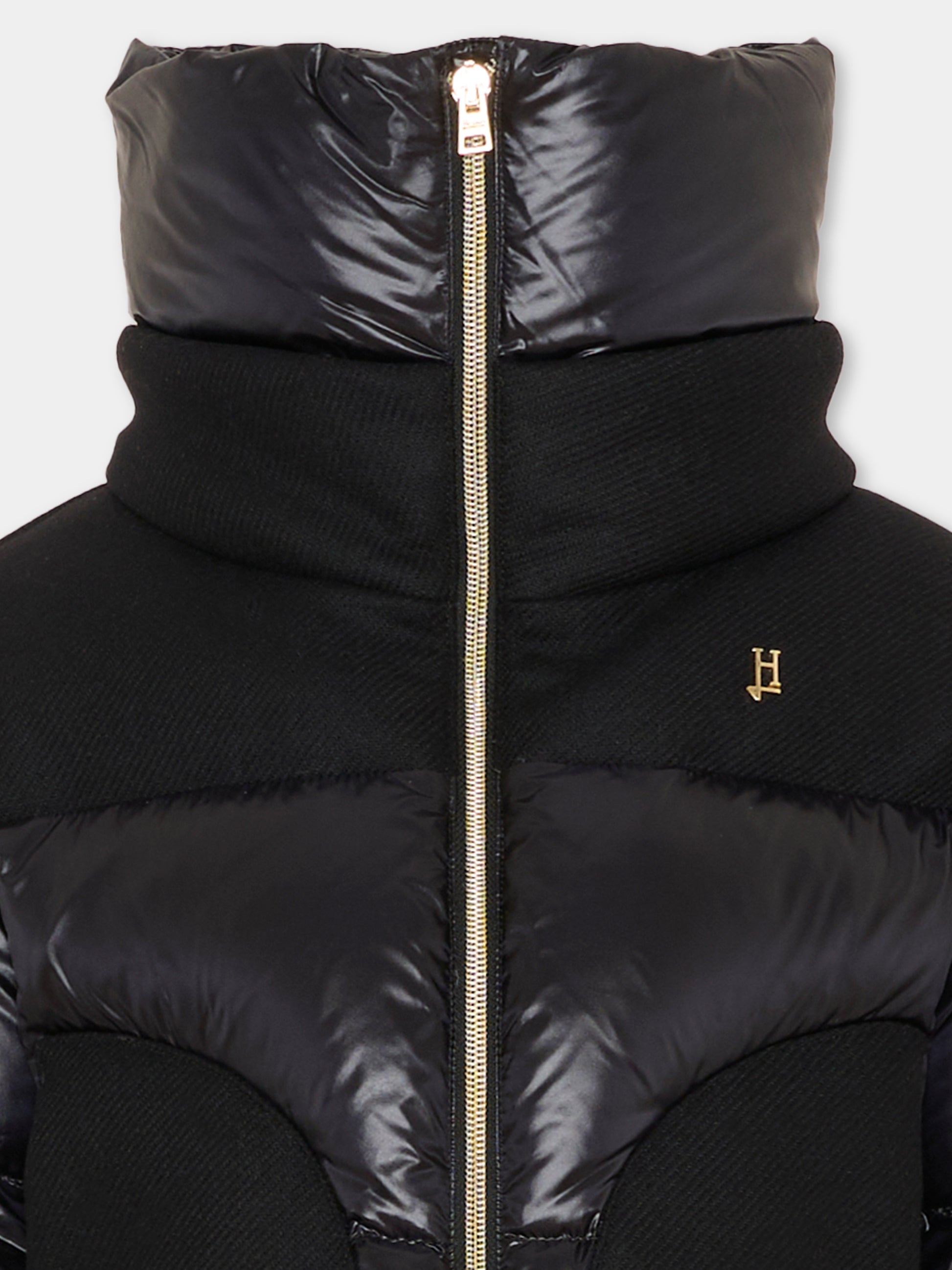 Piumino nero per bambina,Herno Kids,PI000190G 12017Z 9300