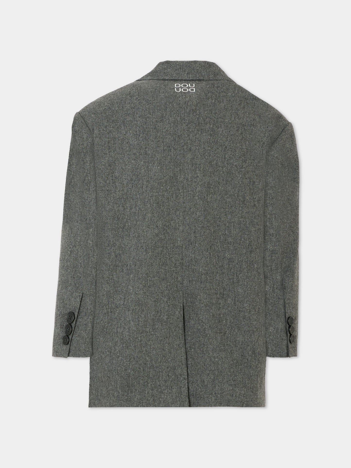 Giacca grigia per bambina con logo bianco,Douuod Kids,DX2P14 I0296 808