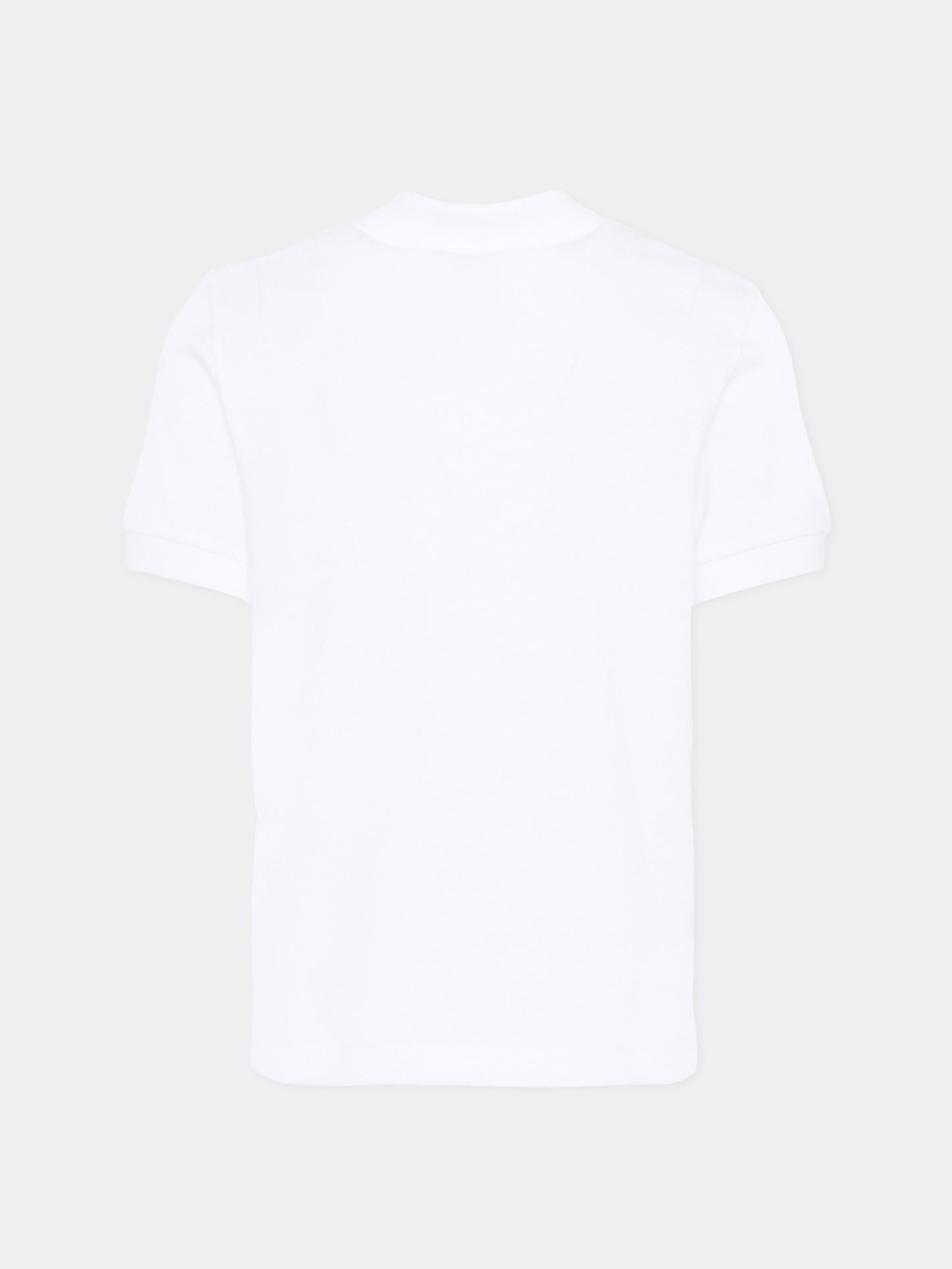 Polo bianca per bambino con logo,Lacoste,7354 W8L