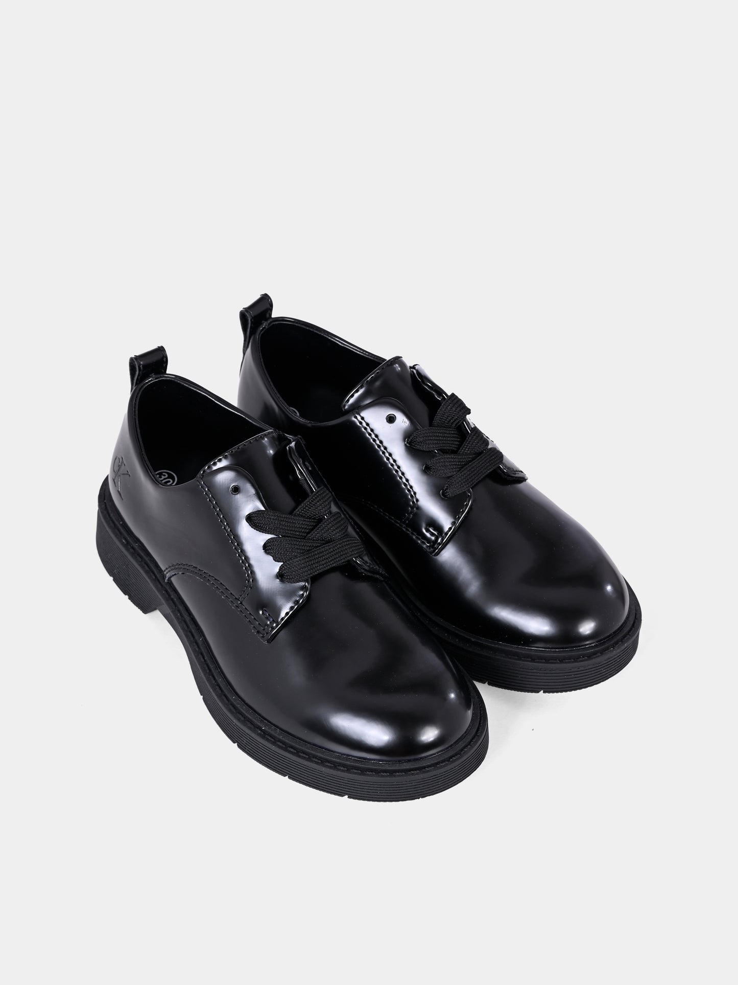 Stringate nere per bambino con logo,Calvin Klein Kids,V3X4 83182 1453999