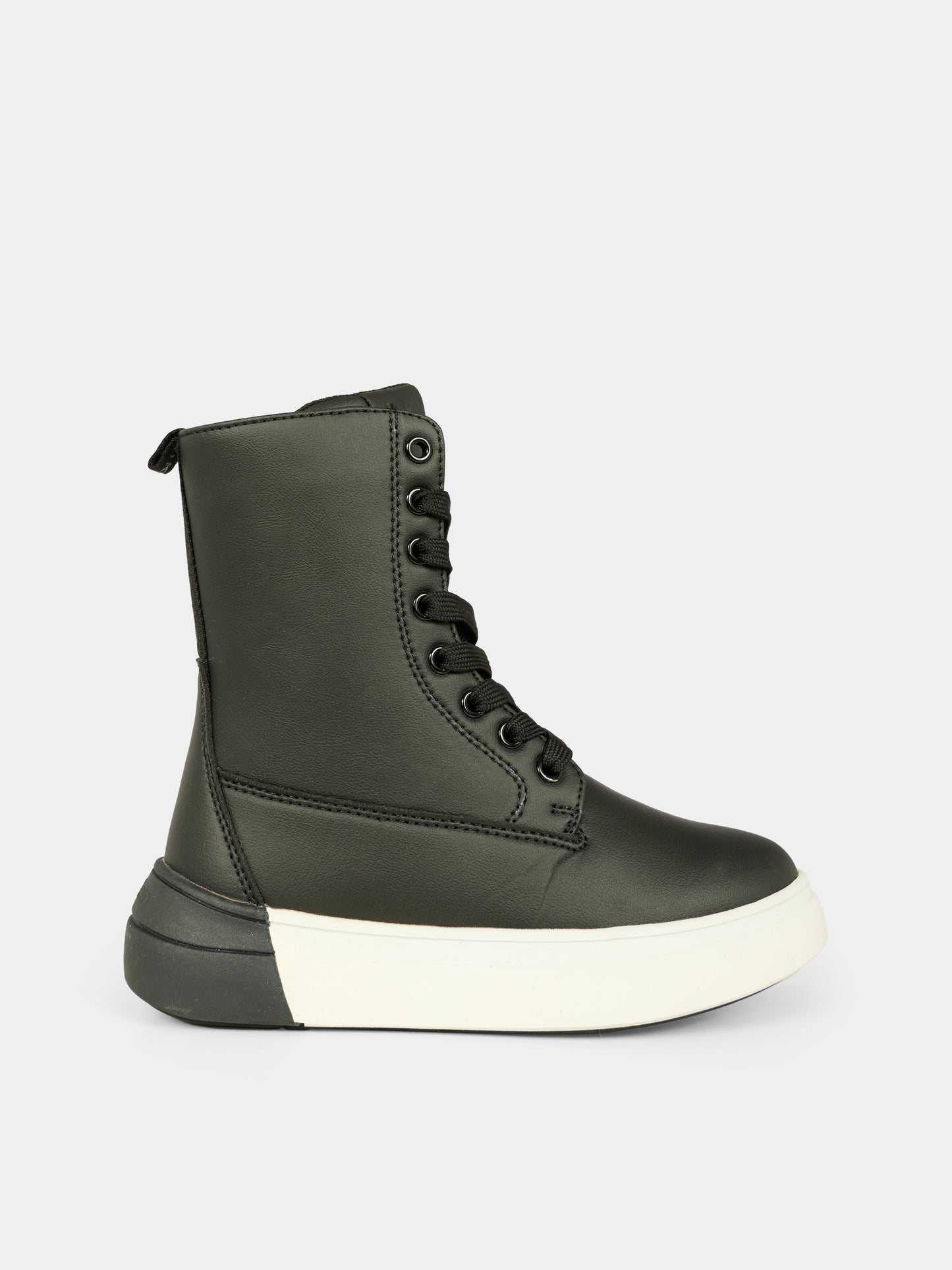 Stivali neri per bambini con logo,Calvin Klein Kids,V3X5 83168 1355999