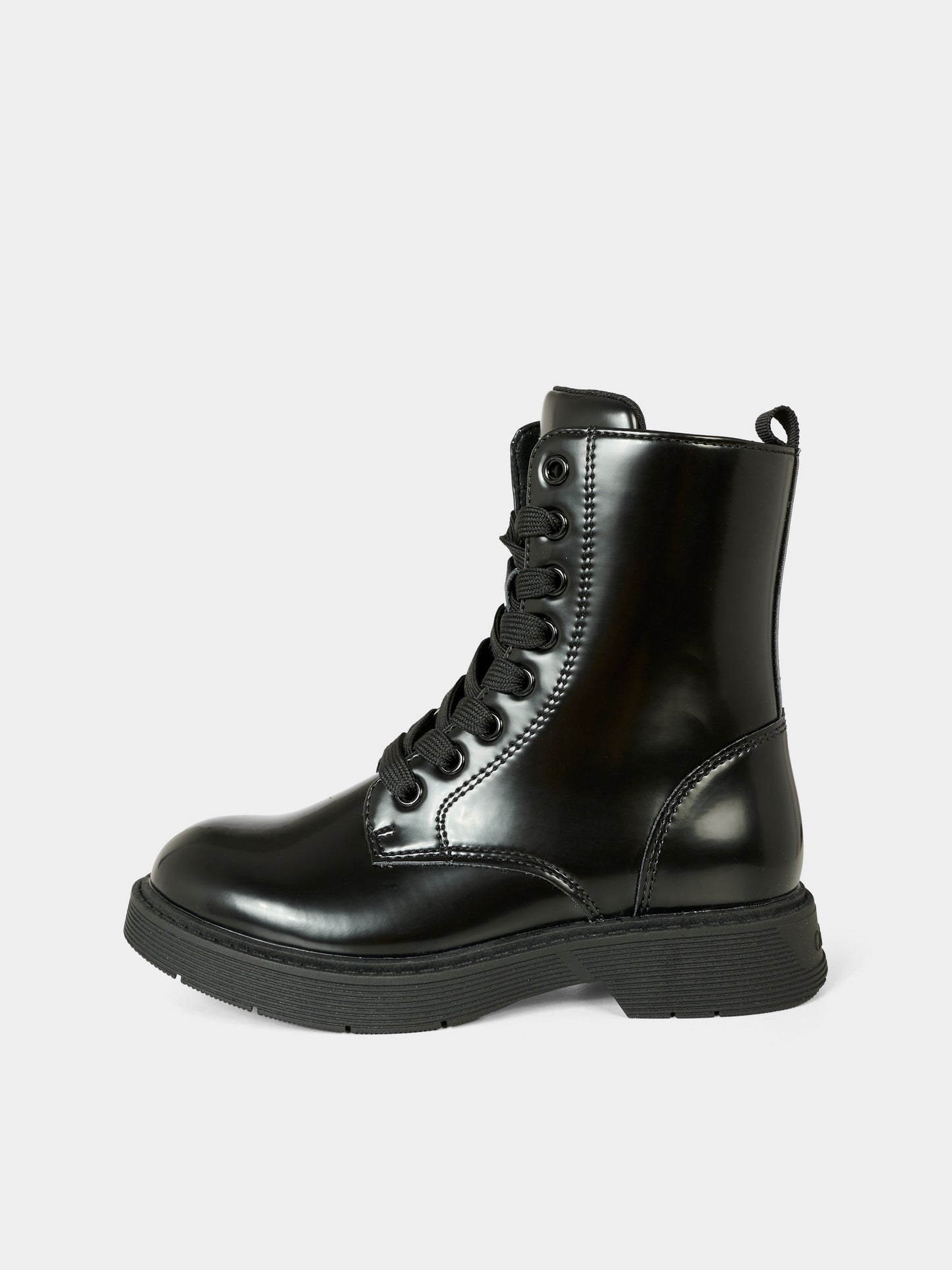 Anfibi neri per bambina con logo,Calvin Klein Kids,V3X5 83185 1453999