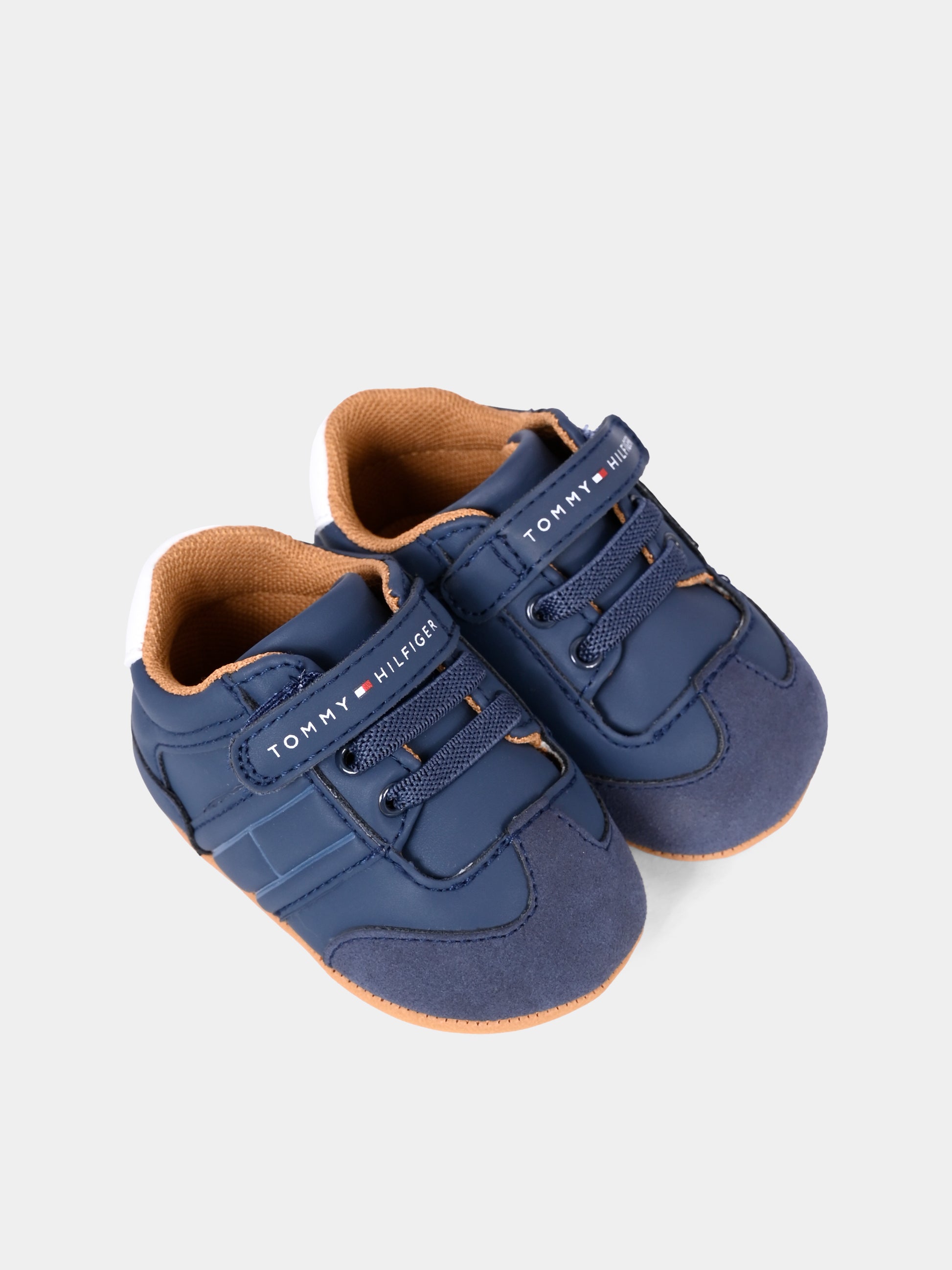 Sneakers blu per neonato con logo,Tommy Hilfiger Junior,T0B9 34055 1269A474