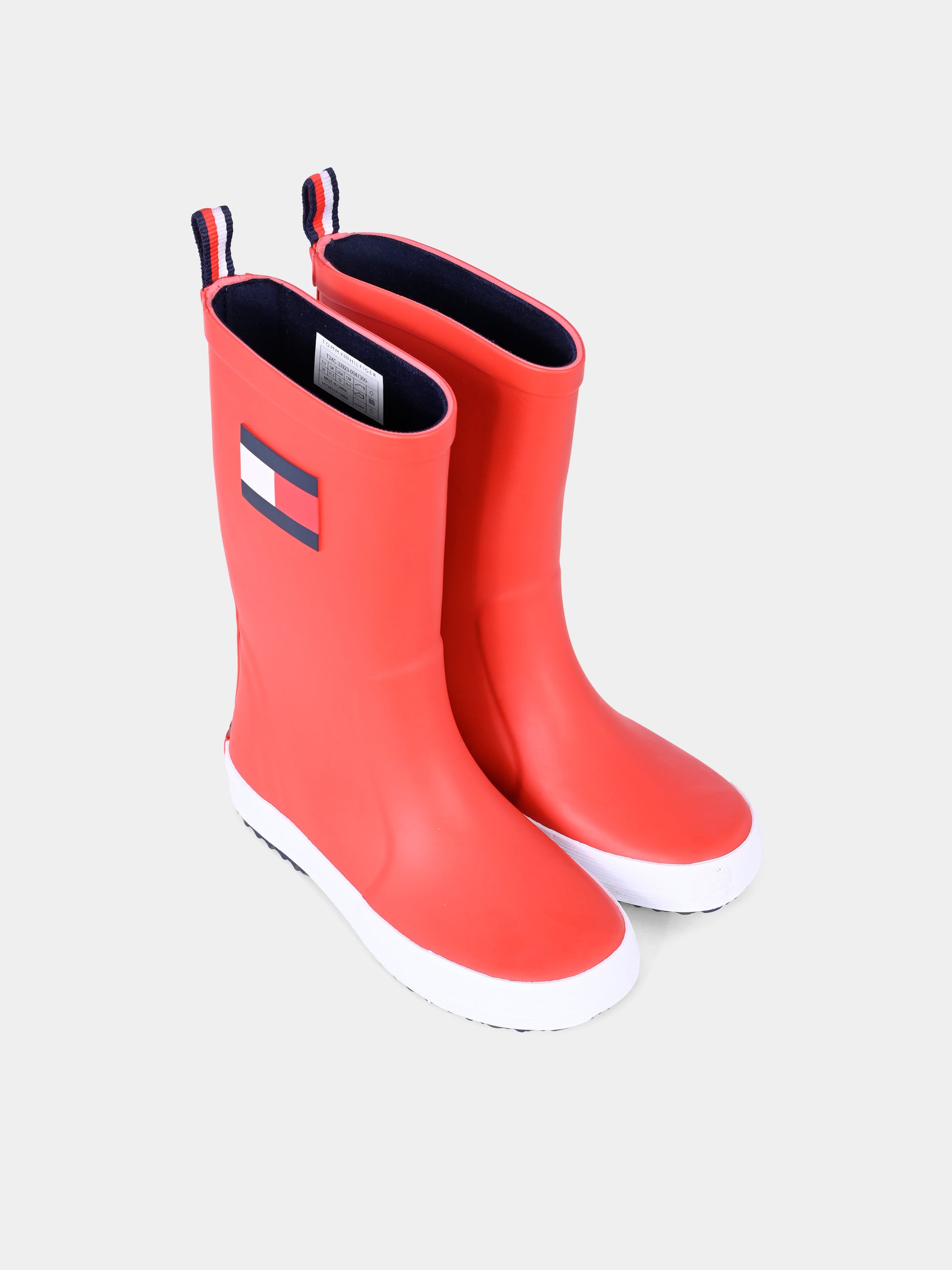 Stivali da pioggia rossi per bambini,Tommy Hilfiger Junior,T3XC 33923 0047300