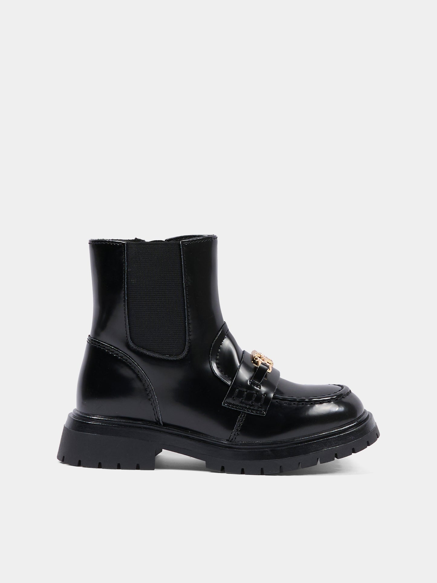 Stivaletti neri per bambina con logo,Tommy Hilfiger Junior,T3A5 34017 1453999