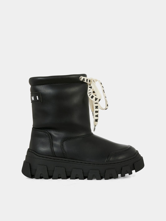 Stivaletti neri per bambini con logo,Marni Kids,82039 - VAR1