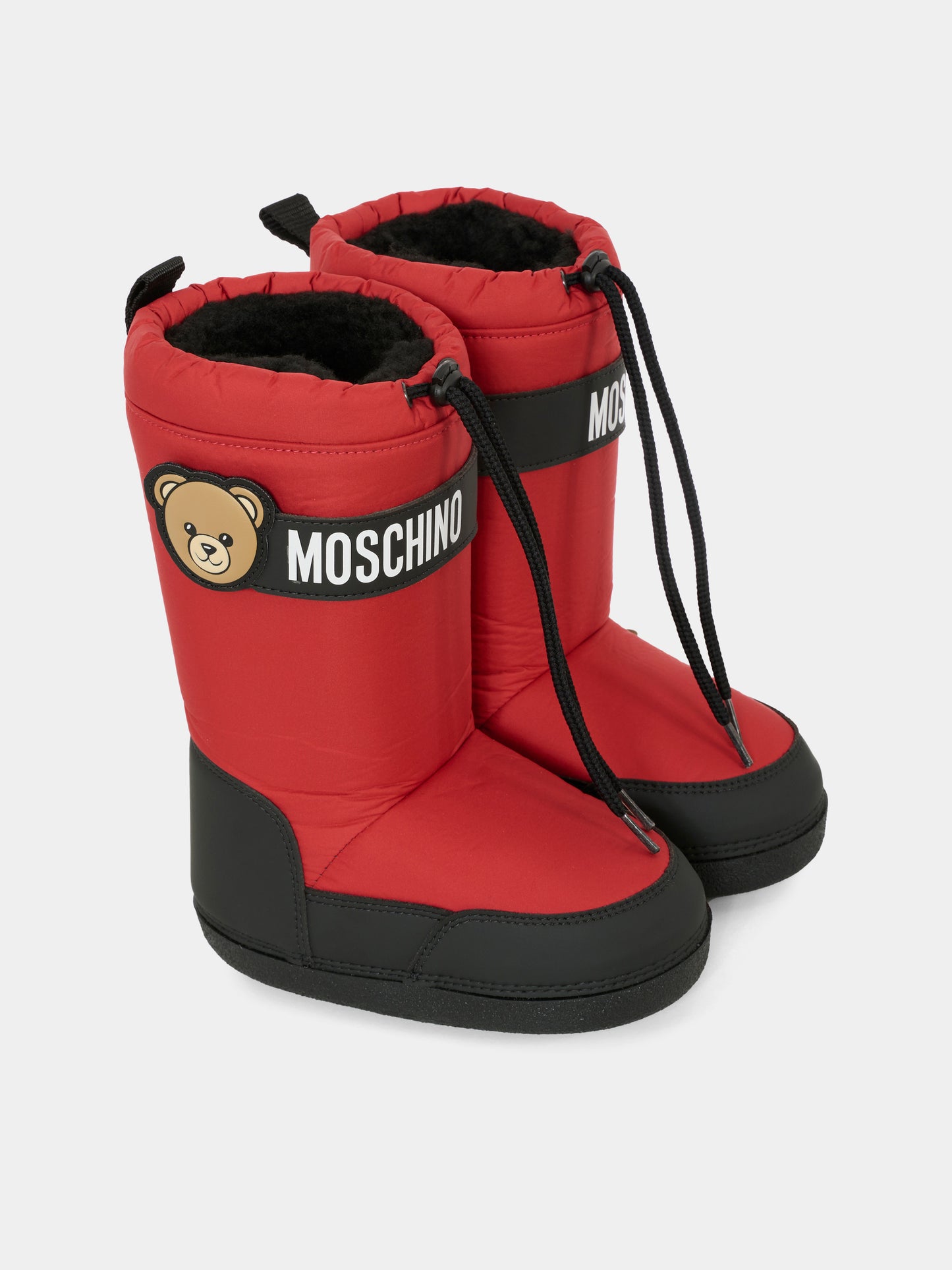 Stivali da neve rossi per bambino con Teddy Bear,Moschino Kids,81992 - VAR3