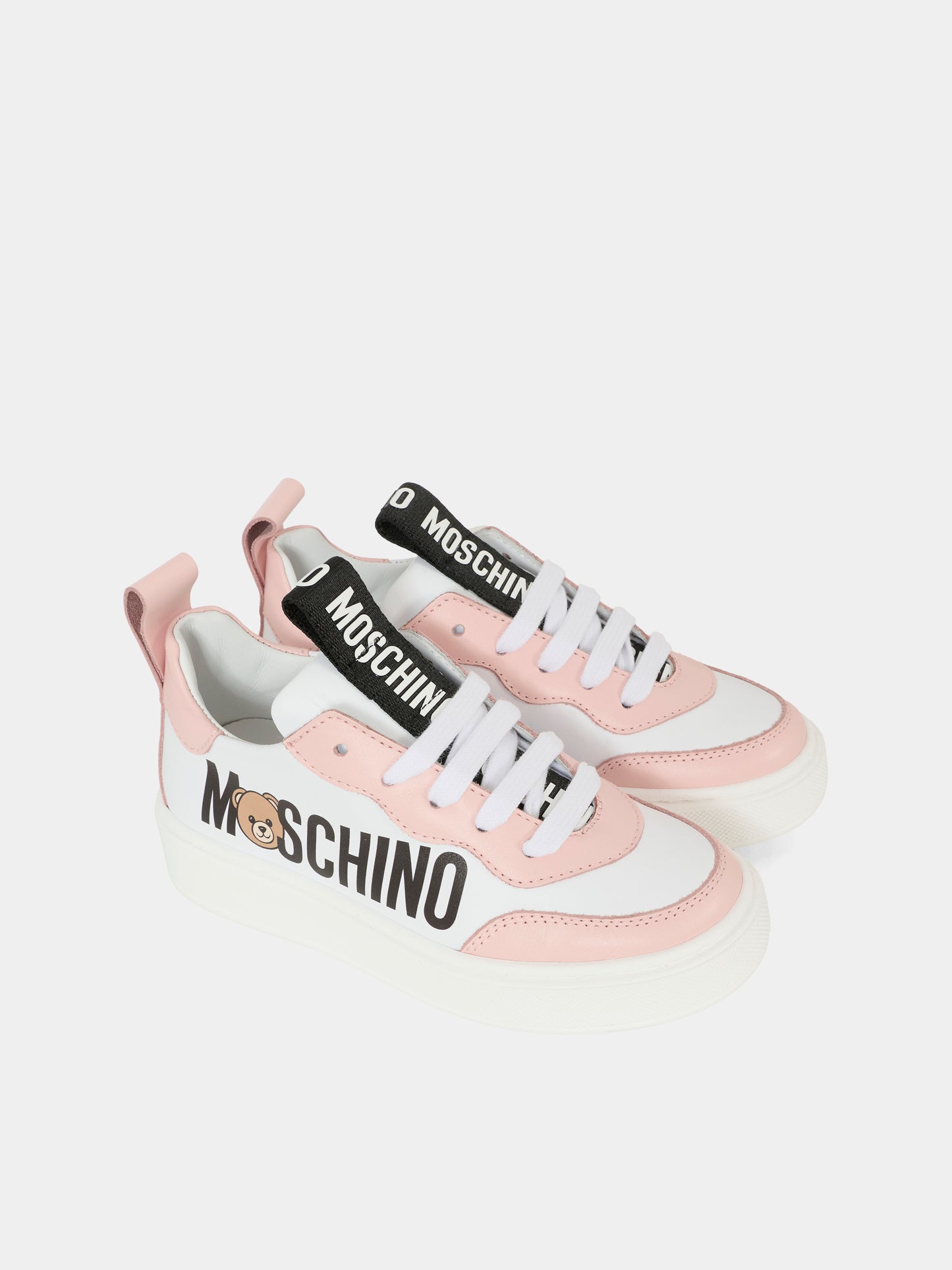 Sneakers rosa per bambina con Teddy Bear,Moschino Kids,81920 - VAR2