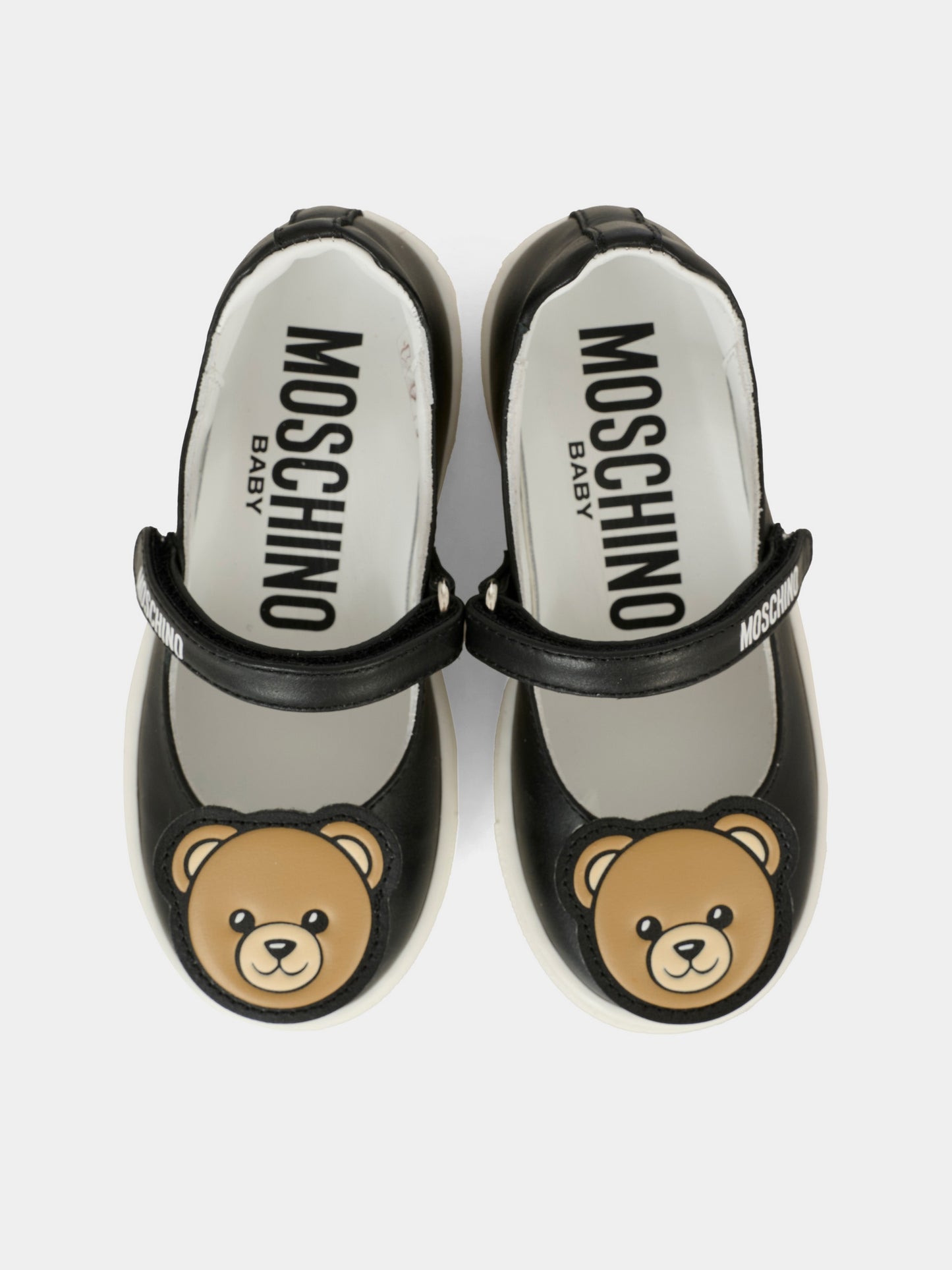 Ballerine nere per neonata e bambina con Teddy Bear