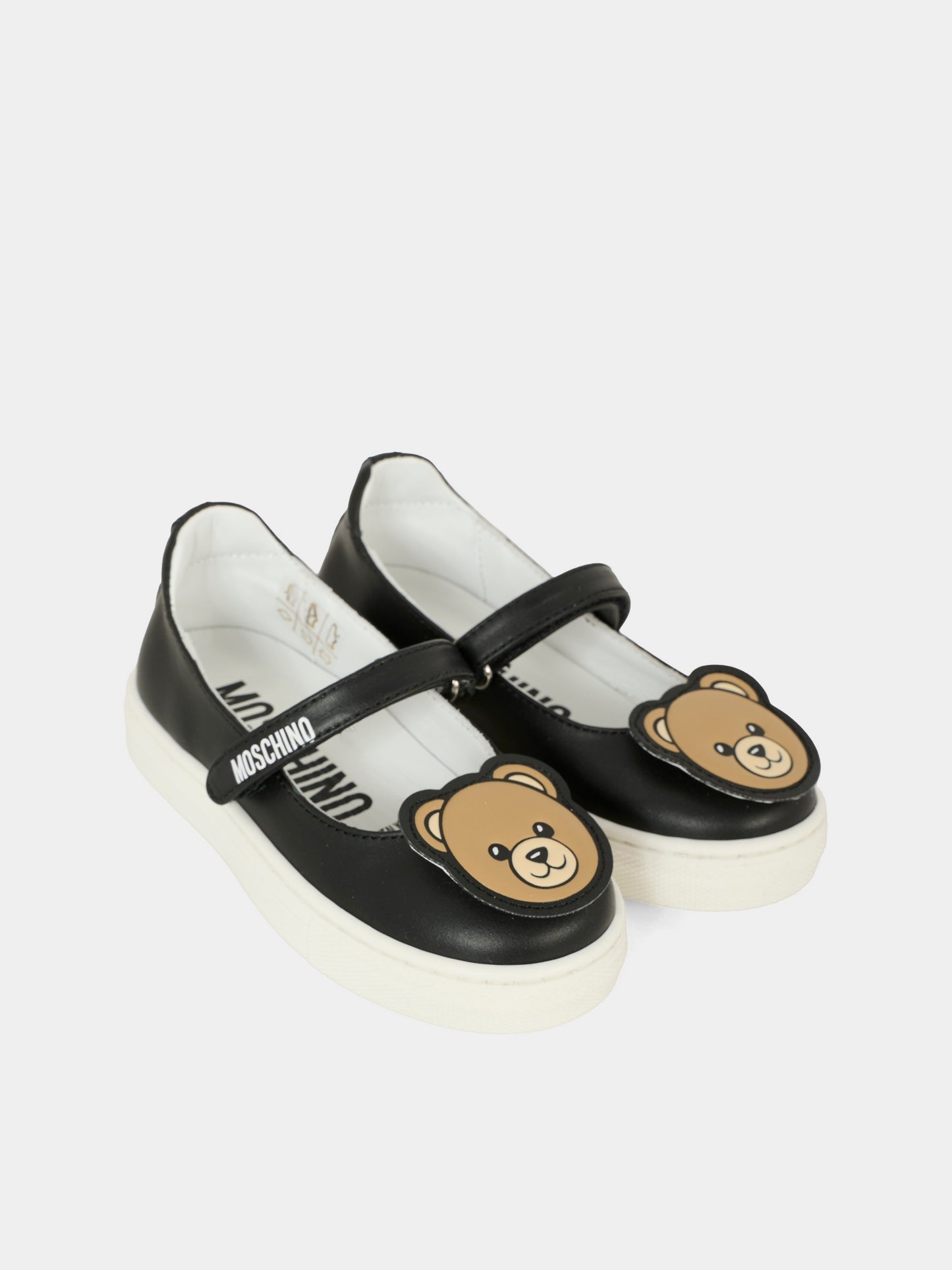 Ballerine nere per neonata e bambina con Teddy Bear