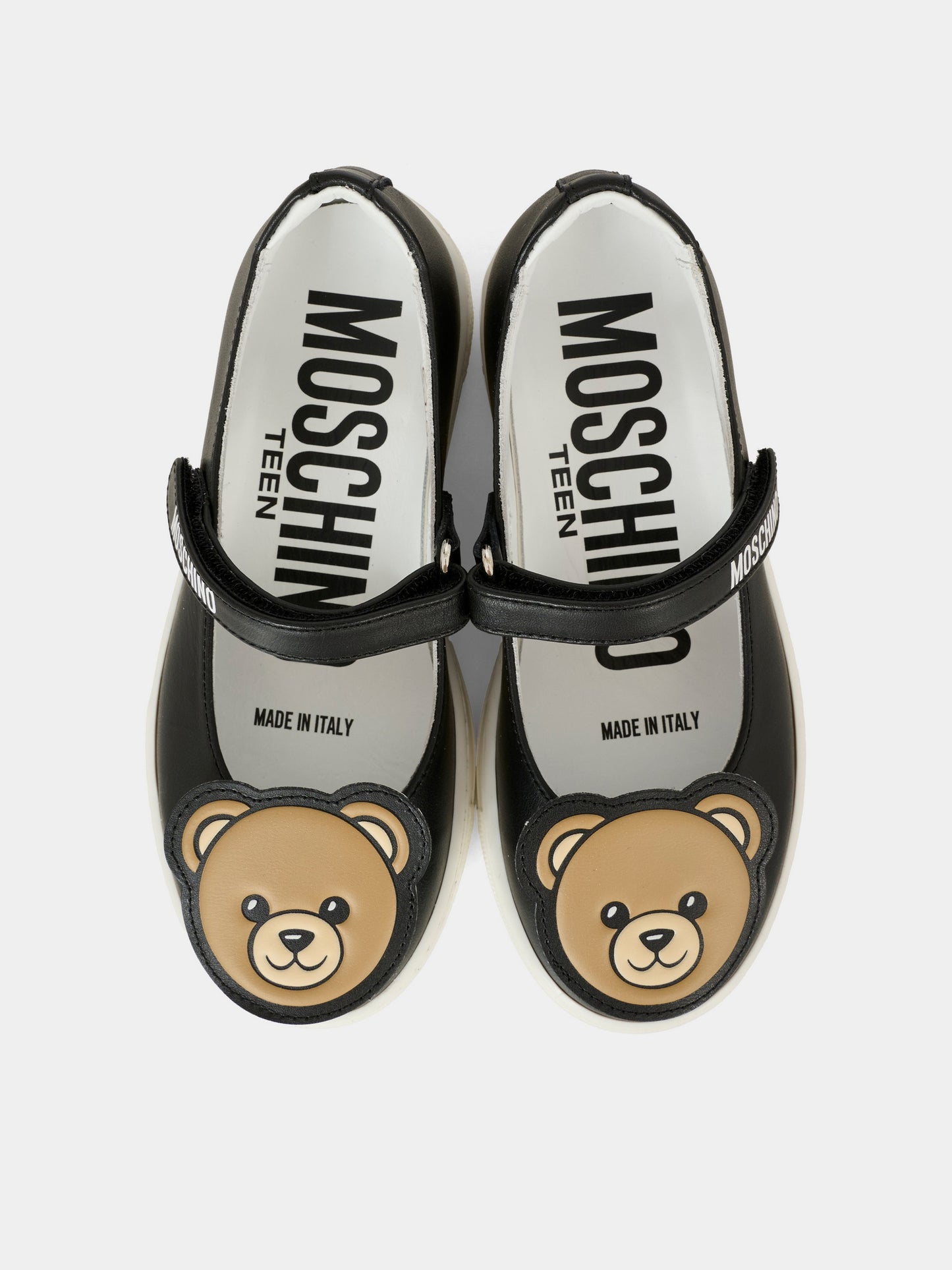 Ballerine nere per bambina con Teddy Bear