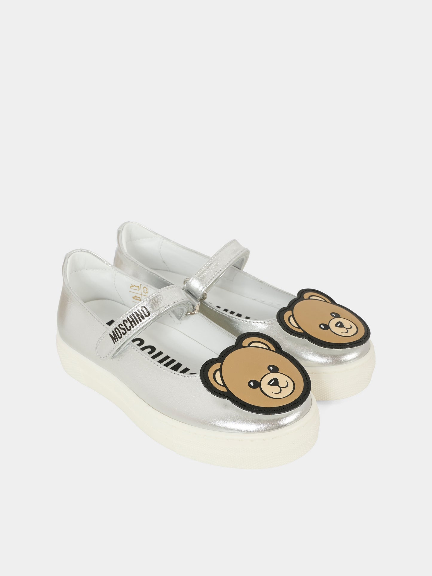 Ballerine argento per bambina con Teddy Bear