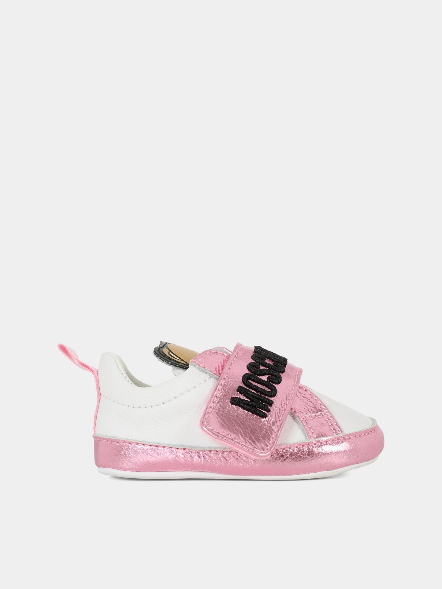 Sneakers rosa per neonata con Teddy Bear,Moschino Kids,81811 - VAR1