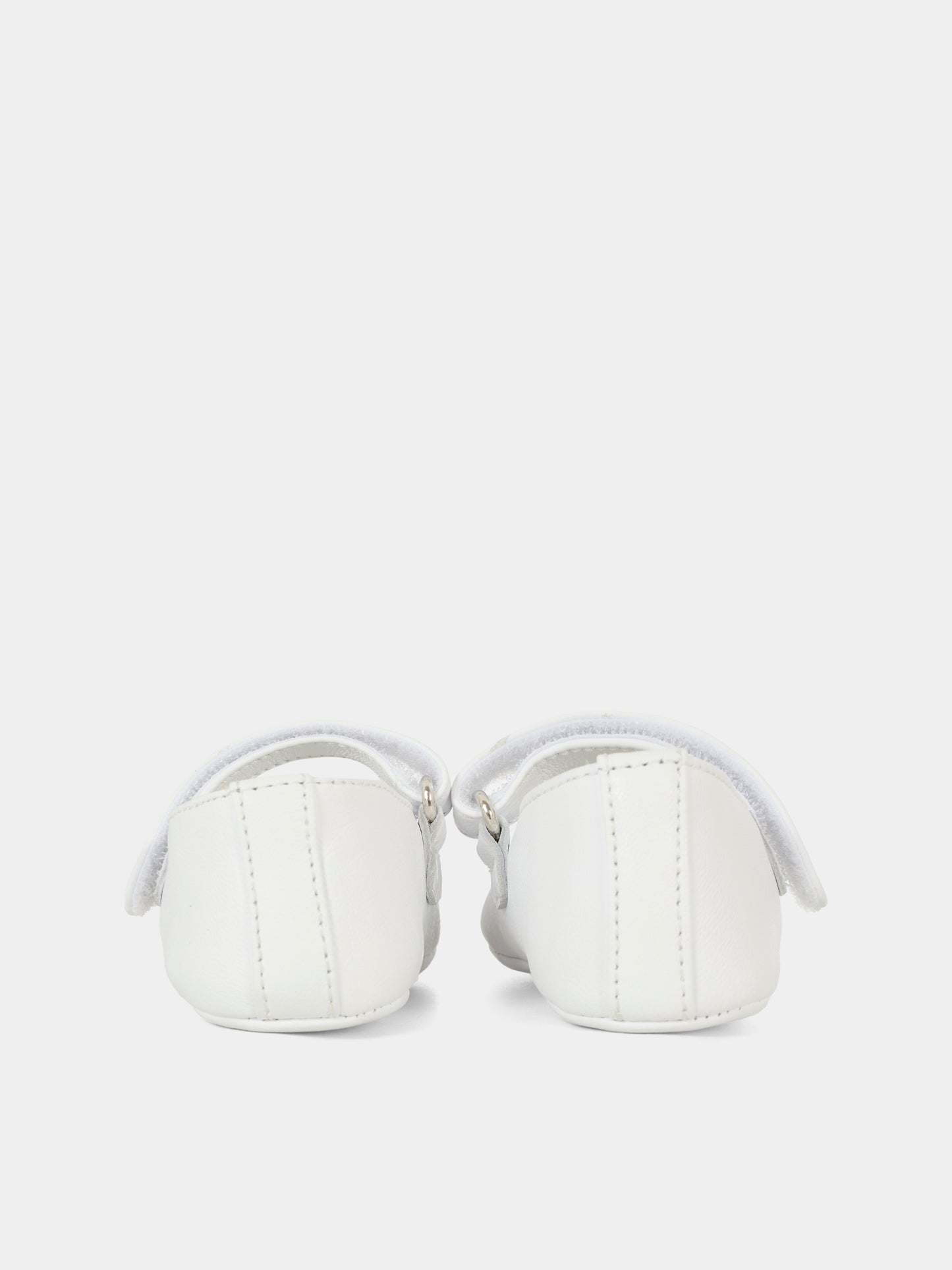 Ballerine bianche per neonata con Teddy Bear