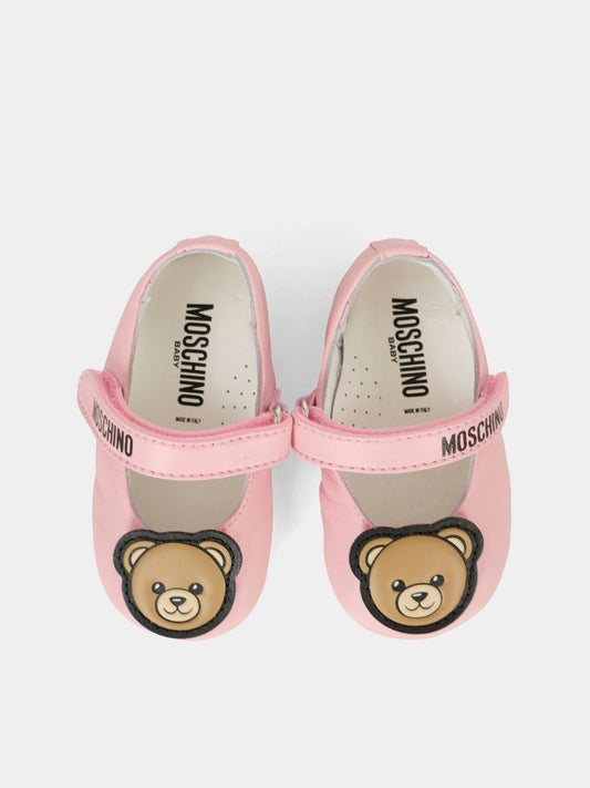 Ballerine rosa per neonata con Teddy Bear
