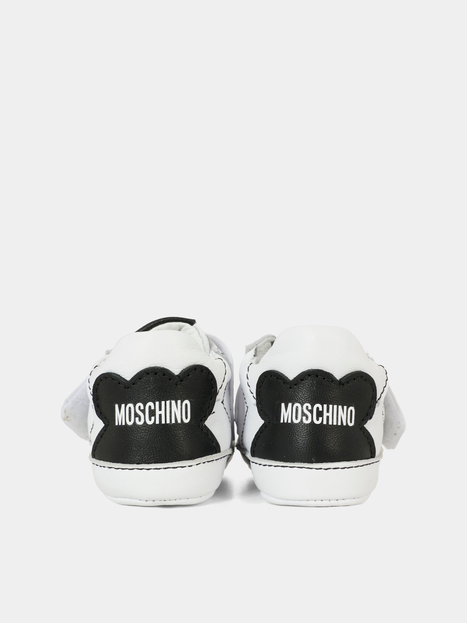 Sneakers bianche per neonati con logo,Moschino Kids,81808 - VAR1