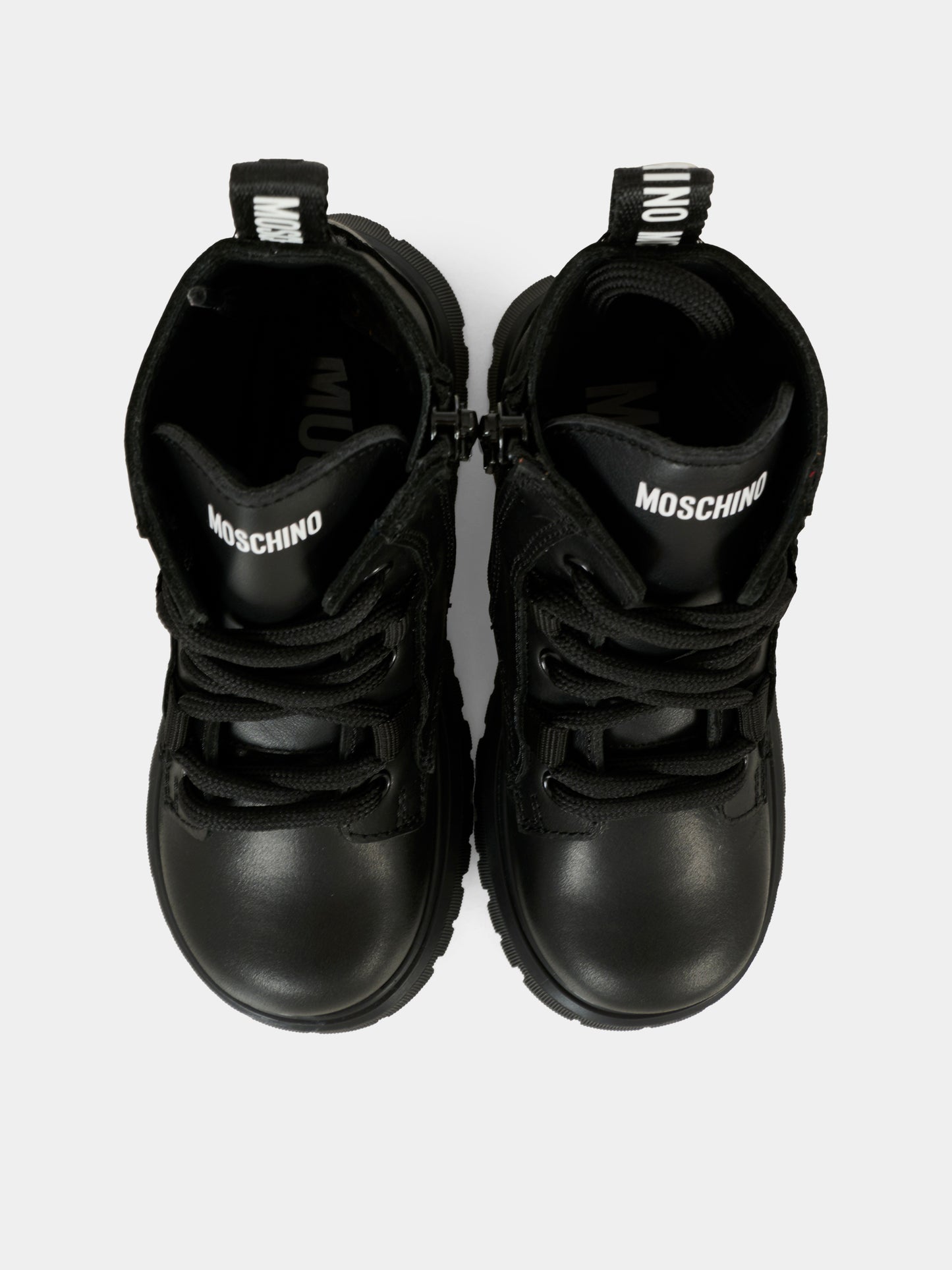 Anfibi neri per bambini con Teddy Bear,Moschino Kids,81862 - VAR1