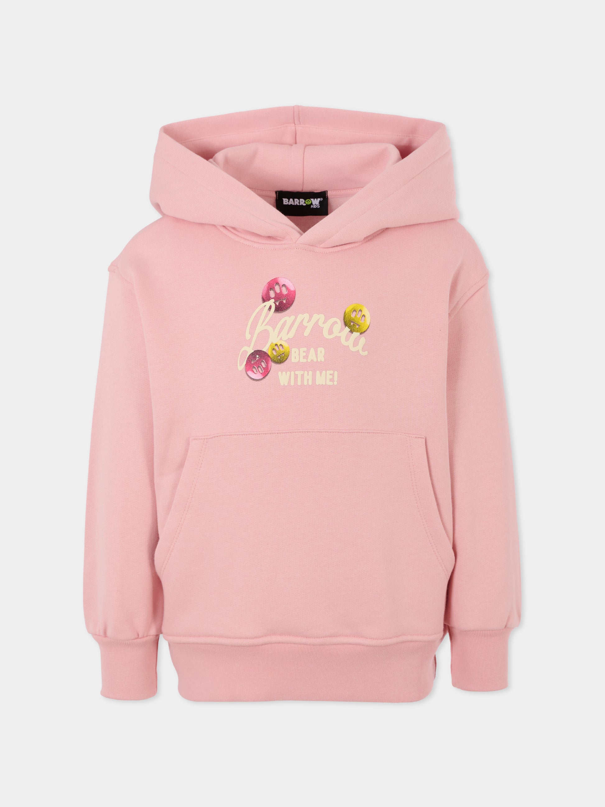 Felpa rosa per bambino con stampa Bear,Barrow,F5BKJGHS131 406