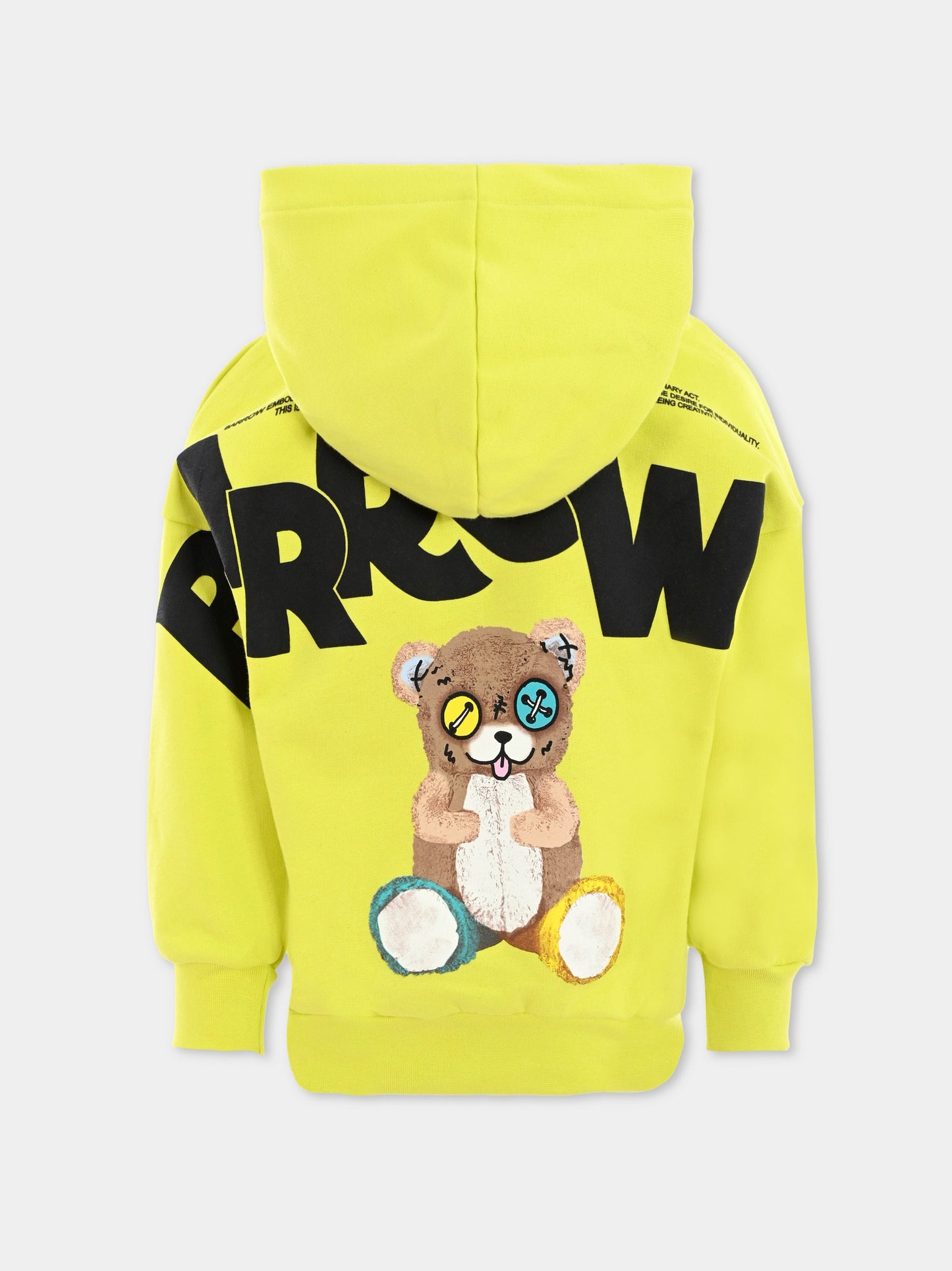 Felpa gialla per bambini con stampa Bear,Barrow,F5BKJUHS045 086