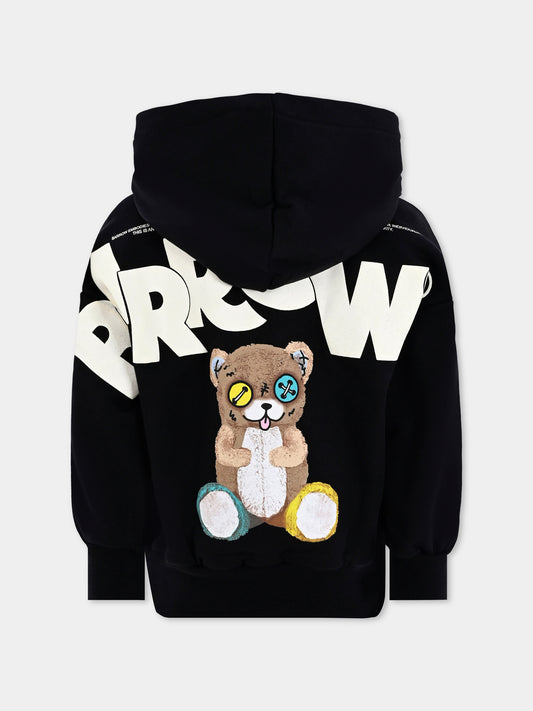 Felpa nera per bambini con stampa Bear,Barrow,F5BKJUHS045 110