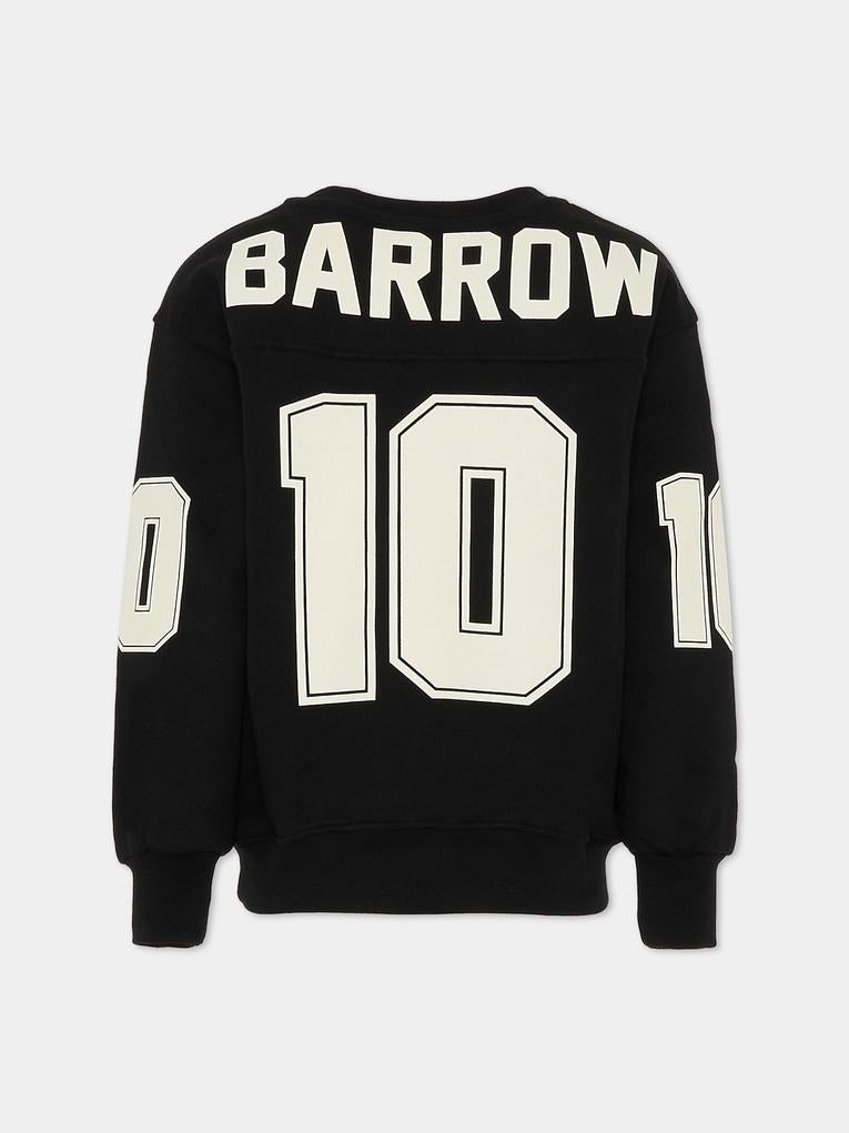 Felpa nera per bambino con numeri,Barrow,F5BKJUSW066 110