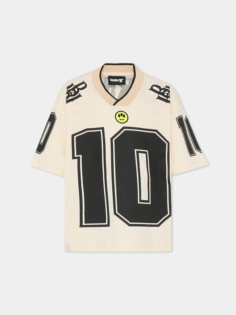 T-shirt avorio per bambino con numeri,Barrow,F5BKJUTH067 013