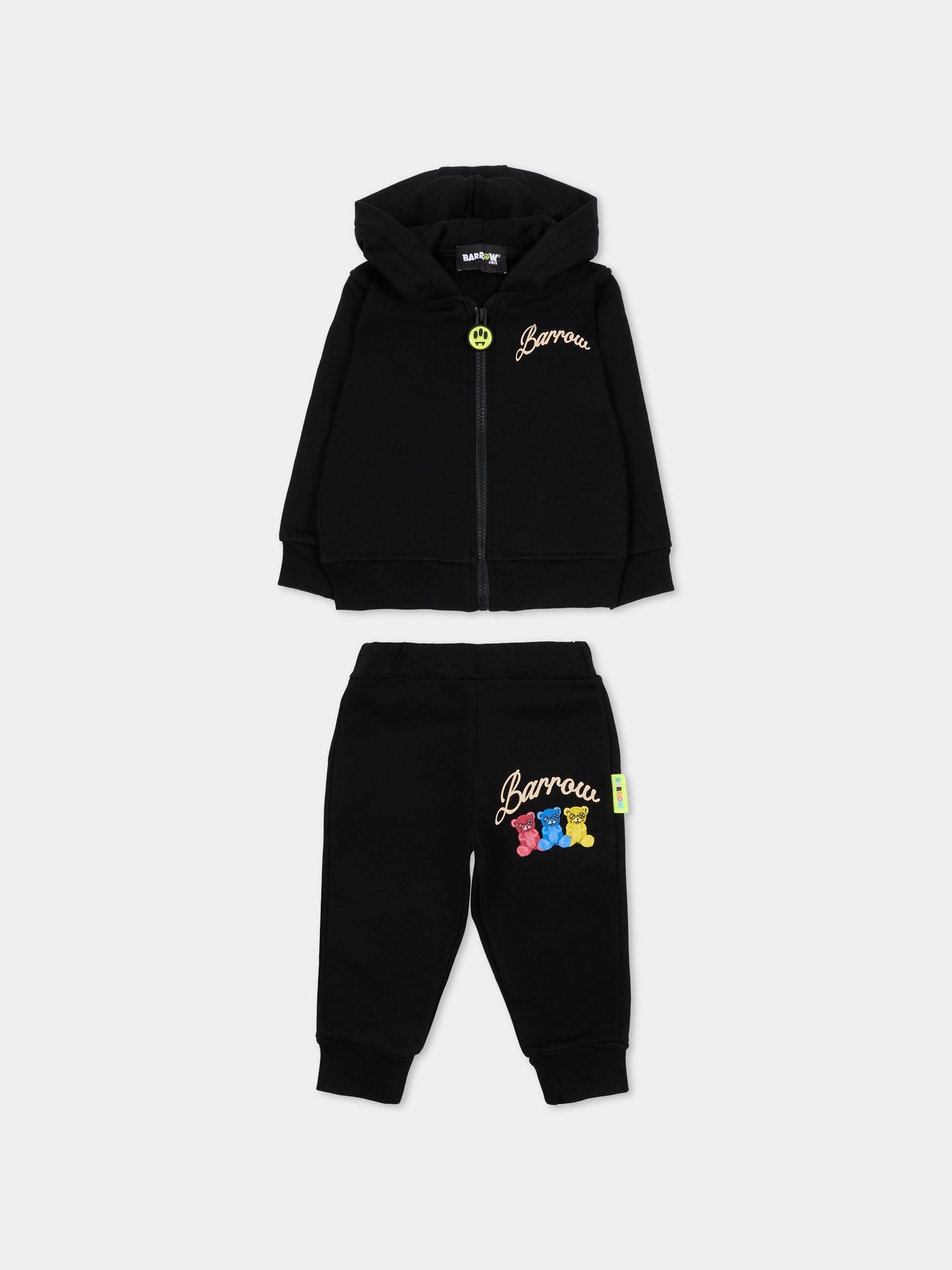 Completo nero per neonato con stampa Bear,Barrow,F5BKUNSF218 110