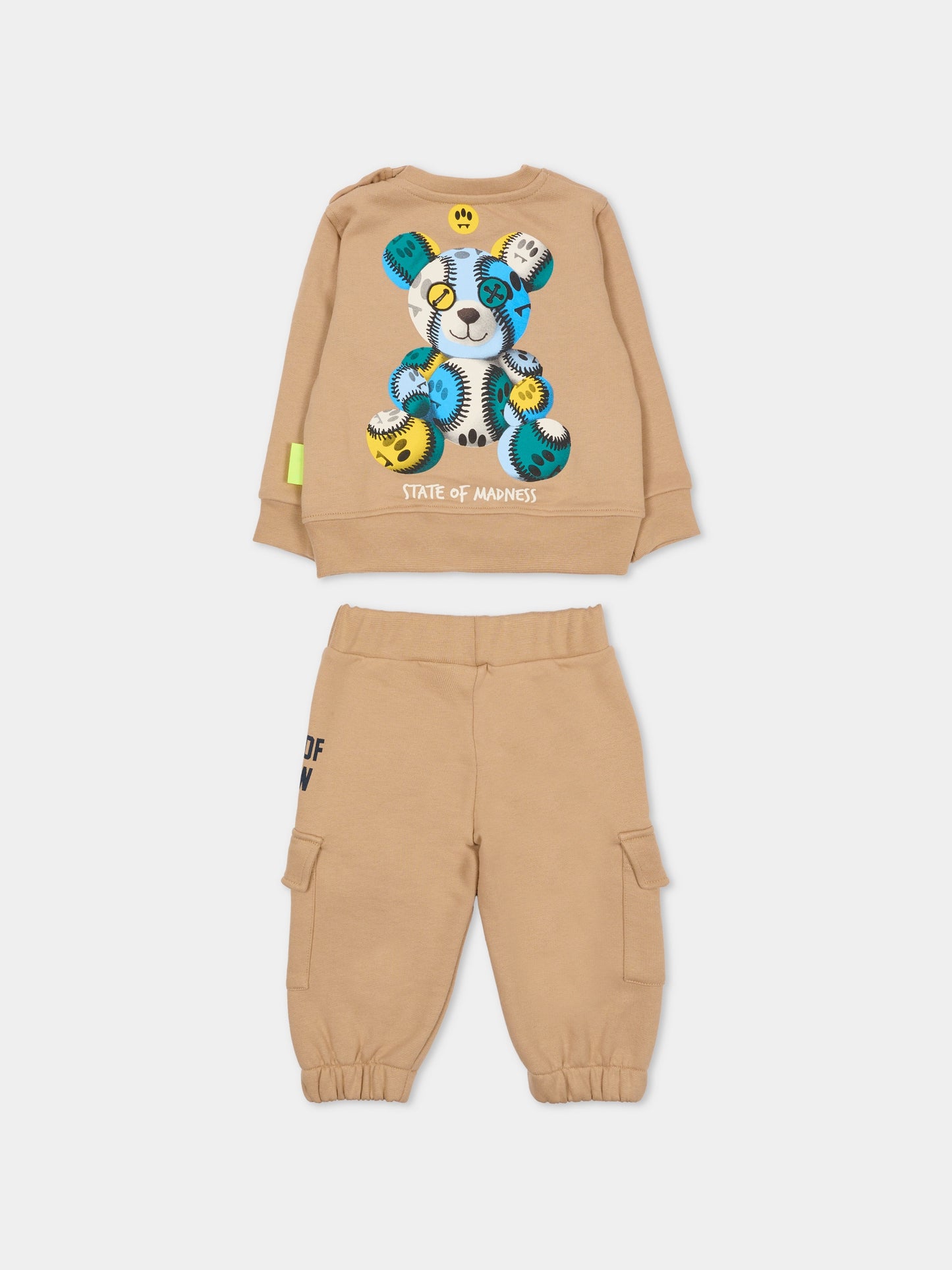 Completo beige per neonato con stampa Bear,Barrow,F5BKUNTP213 307