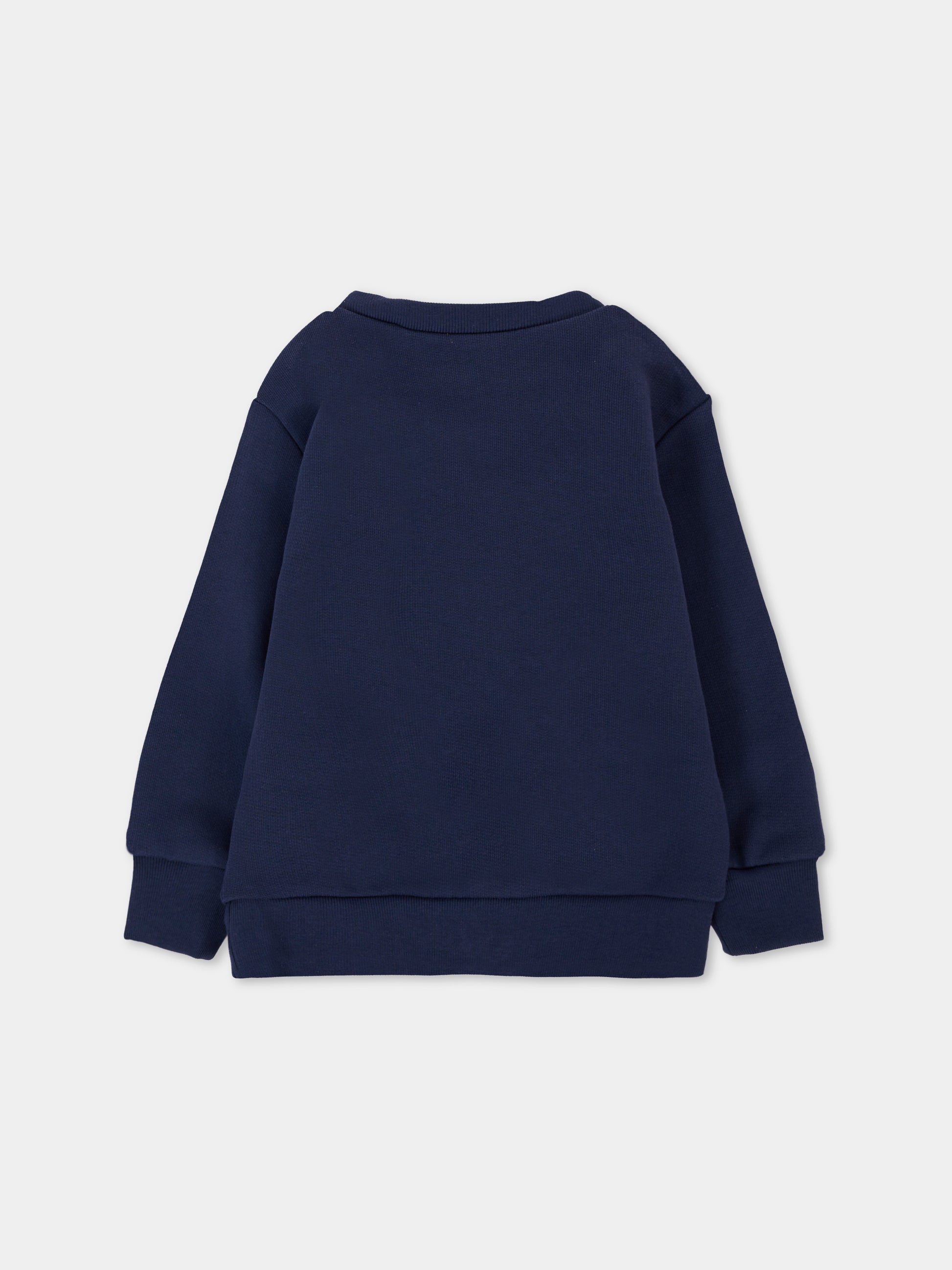 Felpa blu per neonato con logo e foglia d'acero,Dsquared2,DQ3096-D00ZF-DQ864