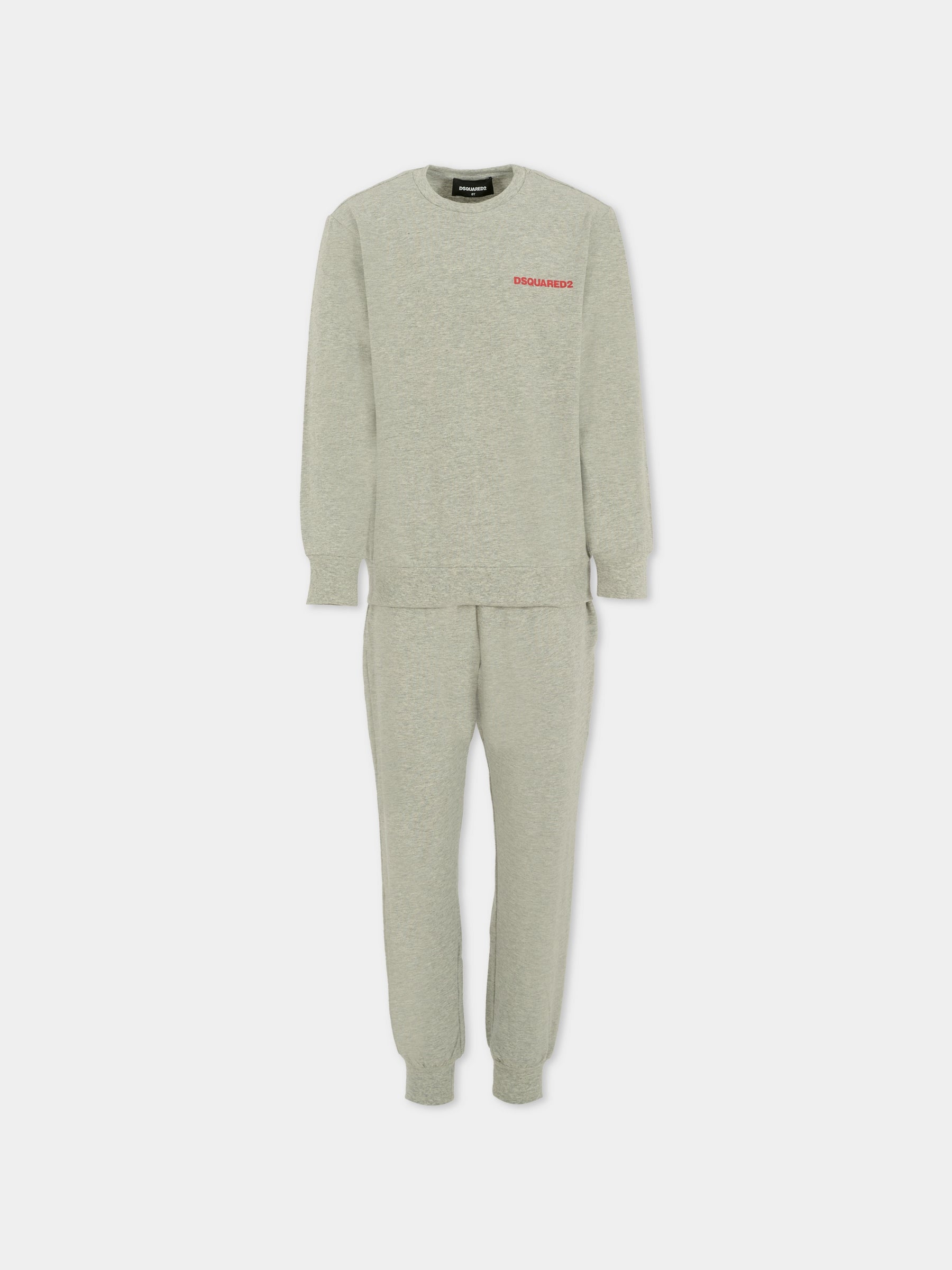 Pigiama grigio per bambini con logo,Dsquared2,DQ3113-D008J-DQ911