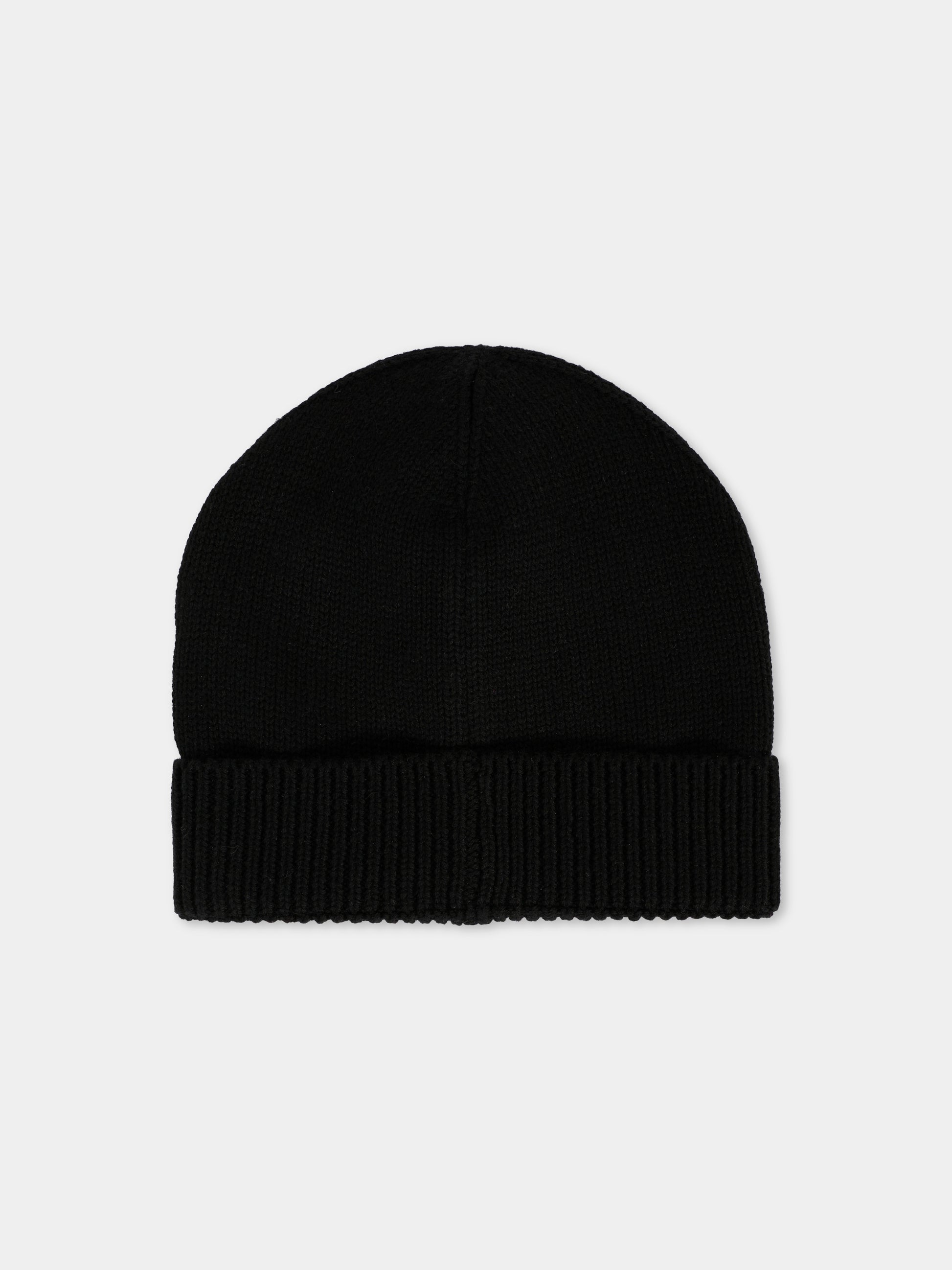 Berretto nero per bambino con logo,Dsquared2,DQ3122-D0AFJ-DQ900